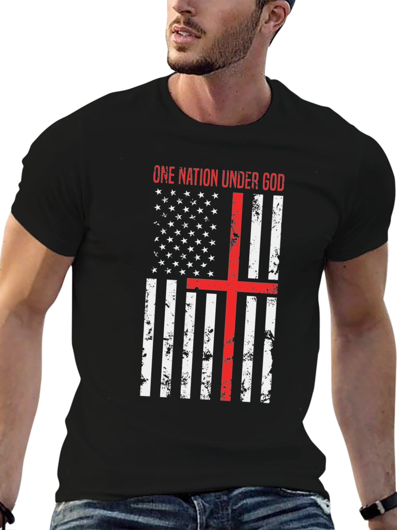 One Nation Under God T-Shirt - Patriotic Graphic Tee