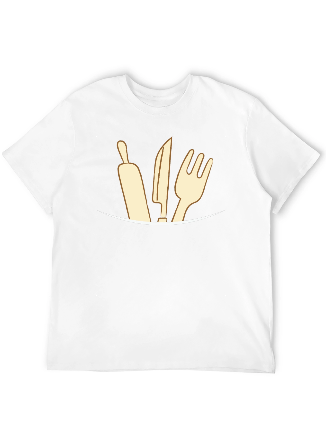 Chef Utensil Graphic Tee - Black Crew Neck T-Shirt