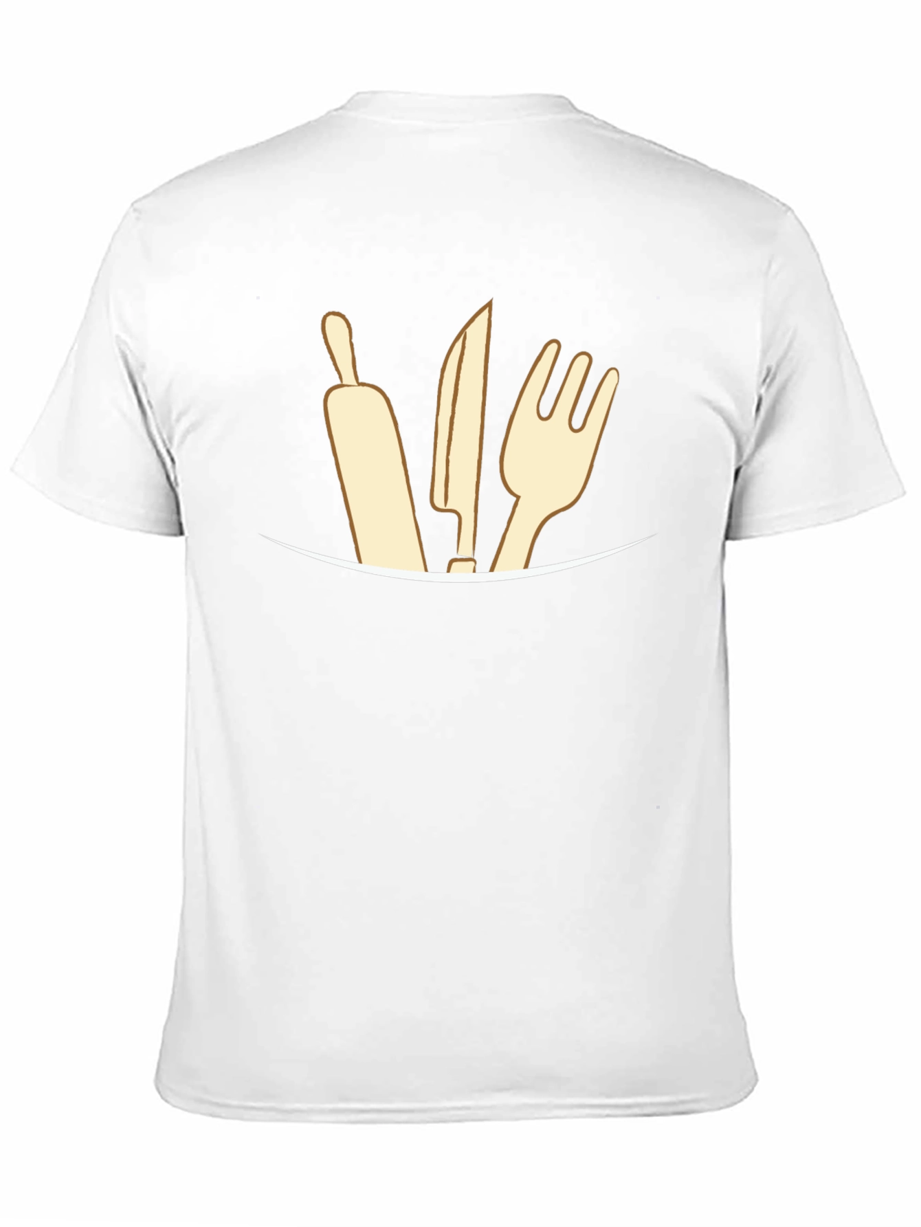 Chef Utensil Graphic Tee - Black Crew Neck T-Shirt