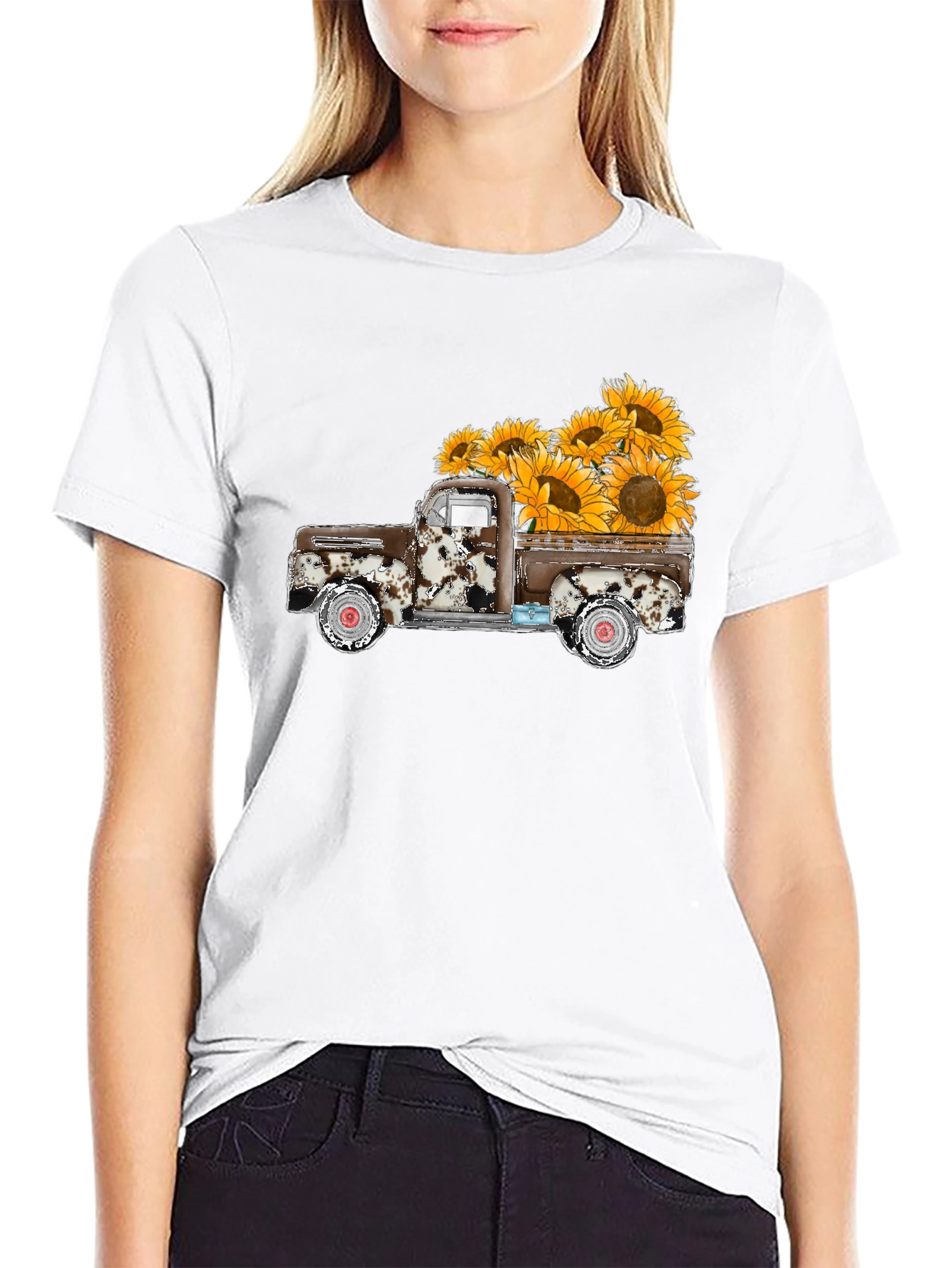 Sunflower Truck Graphic Tee - Black