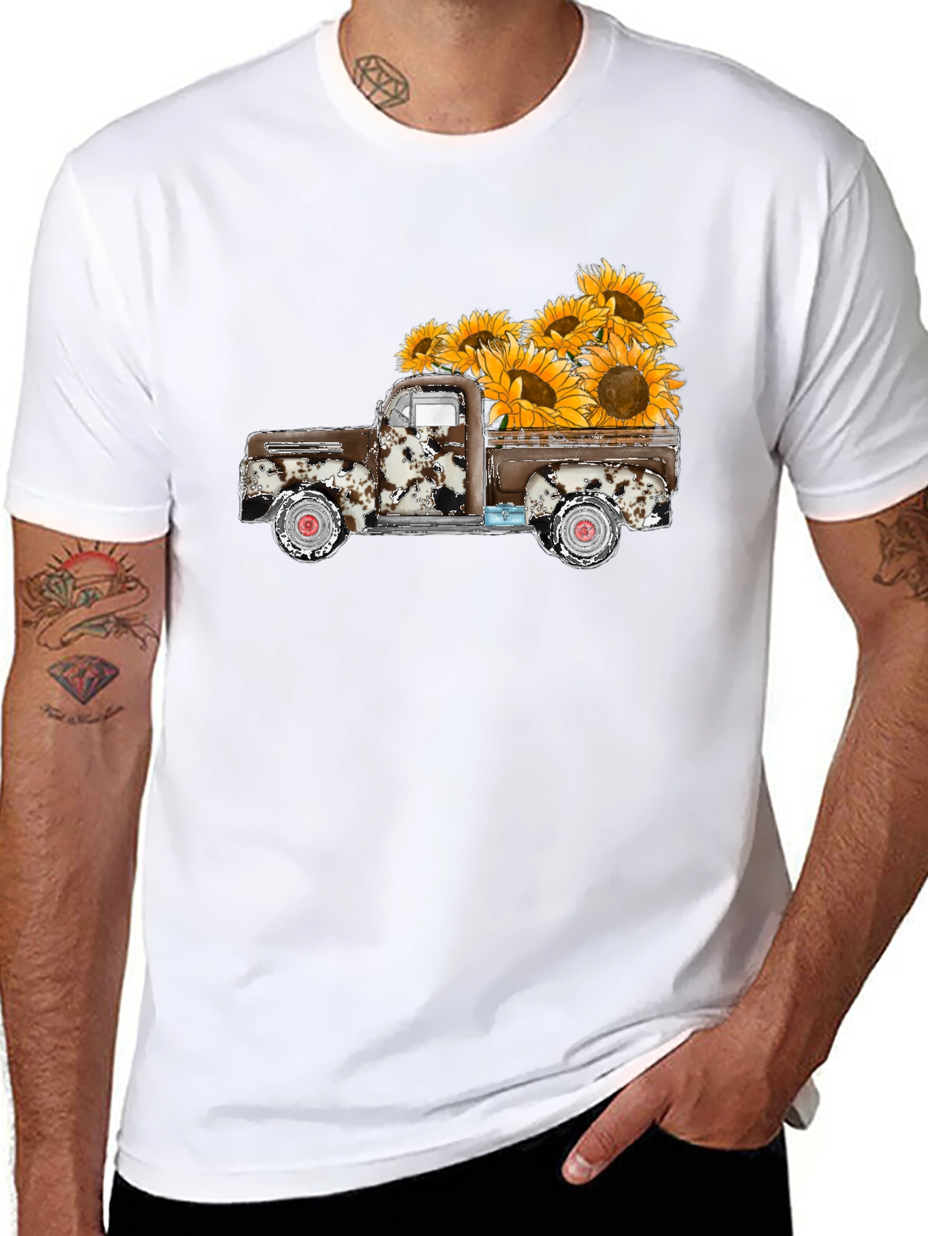 Sunflower Truck Graphic Tee - Black