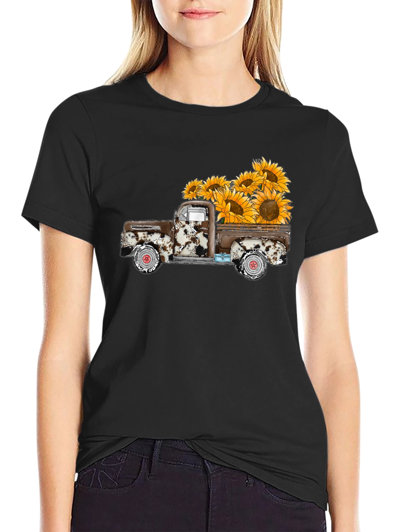 Sunflower Truck Graphic Tee - Black
