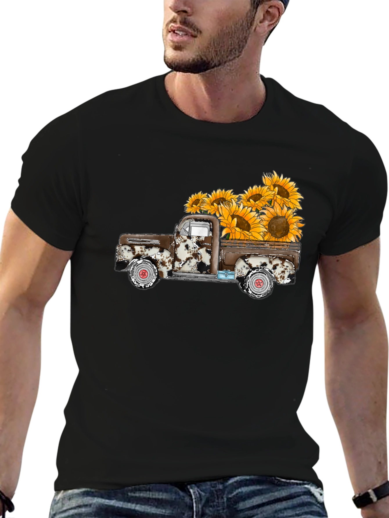 Sunflower Truck Graphic Tee - Black