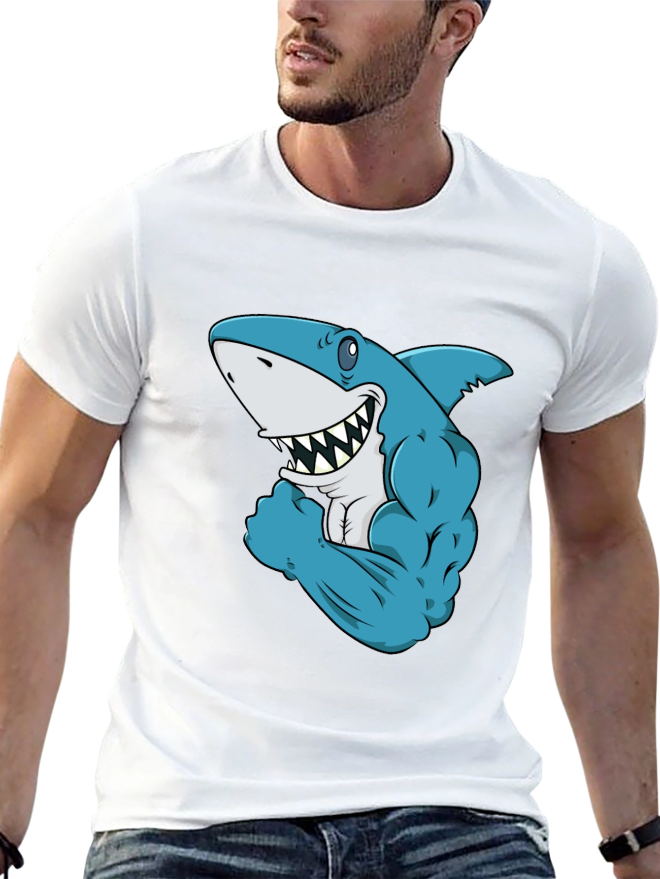 Shark Muscle T-Shirt - Black