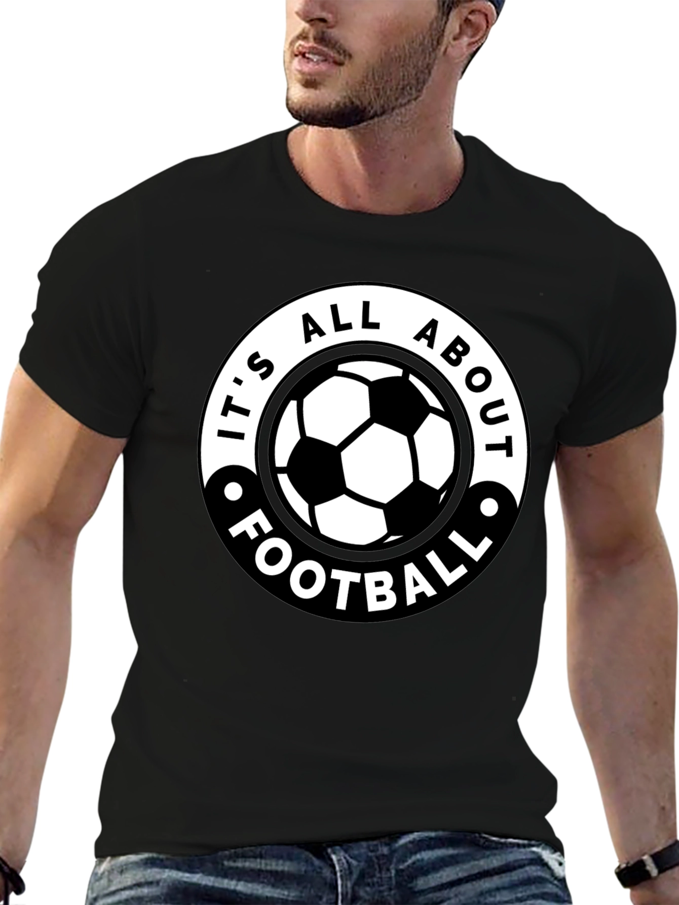 Its All About Football - Black Graphic Tee