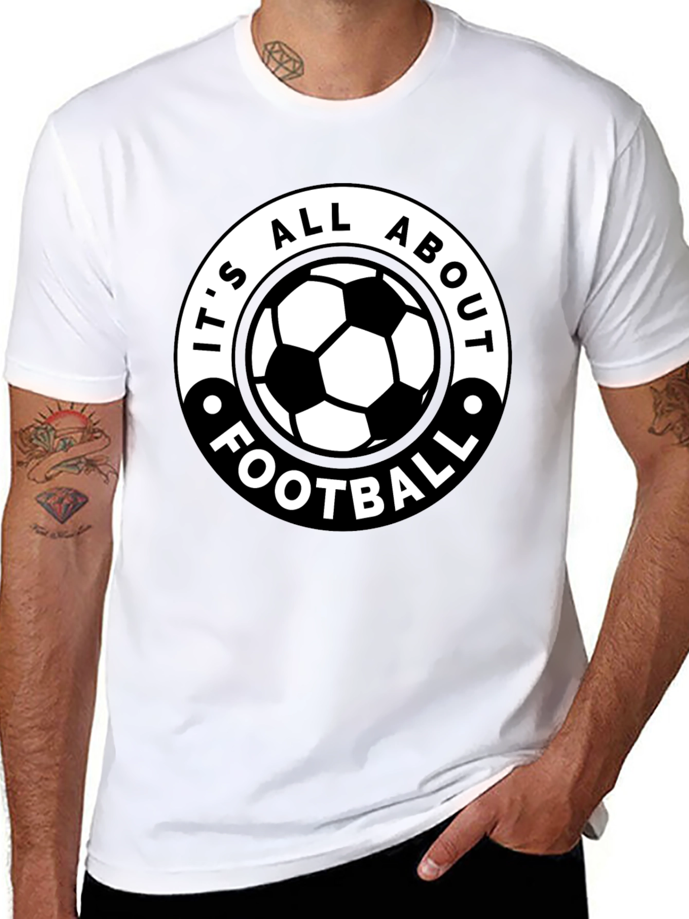 Its All About Football - Black Graphic Tee