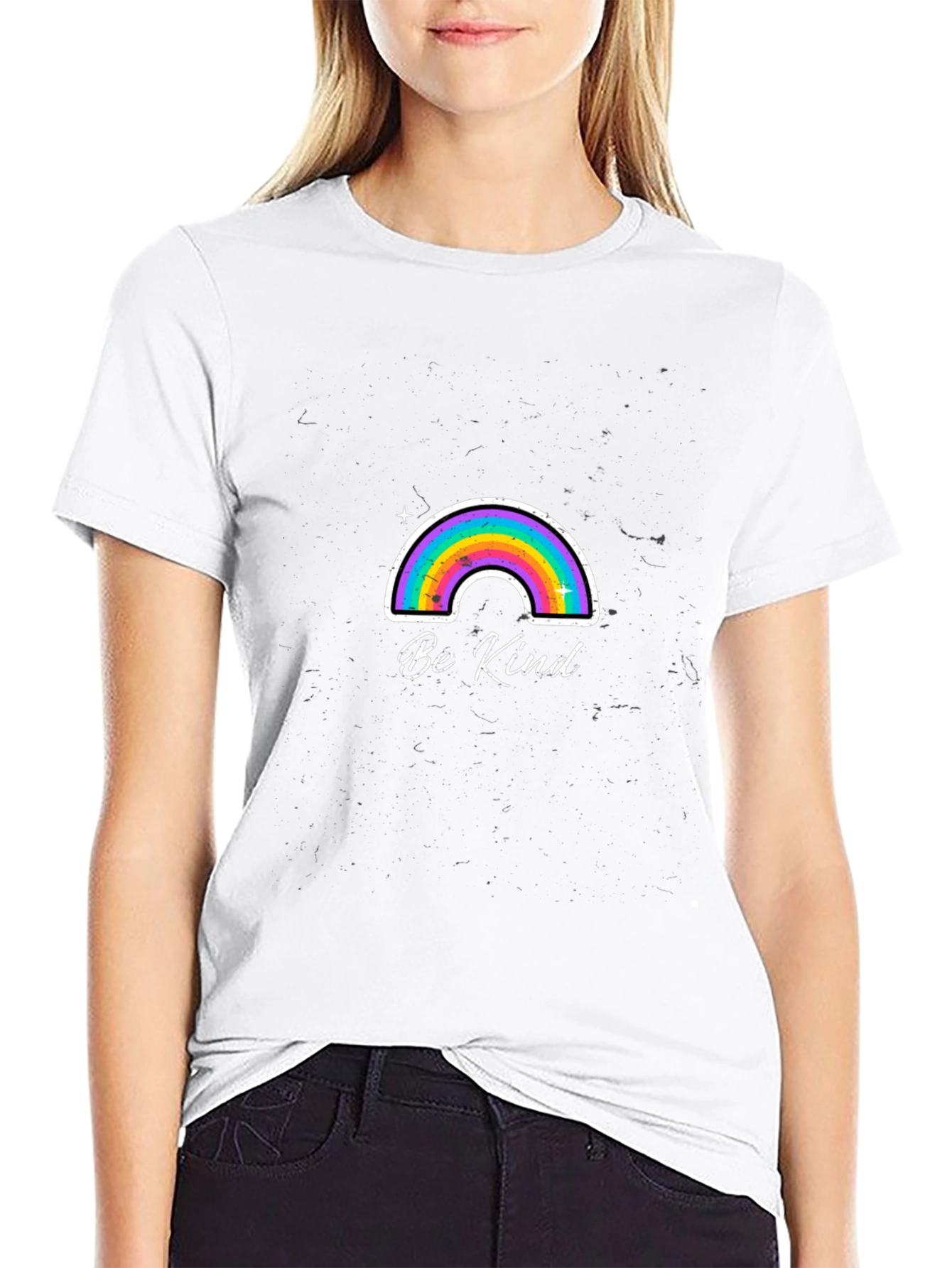Be Kind Rainbow Graphic T-Shirt