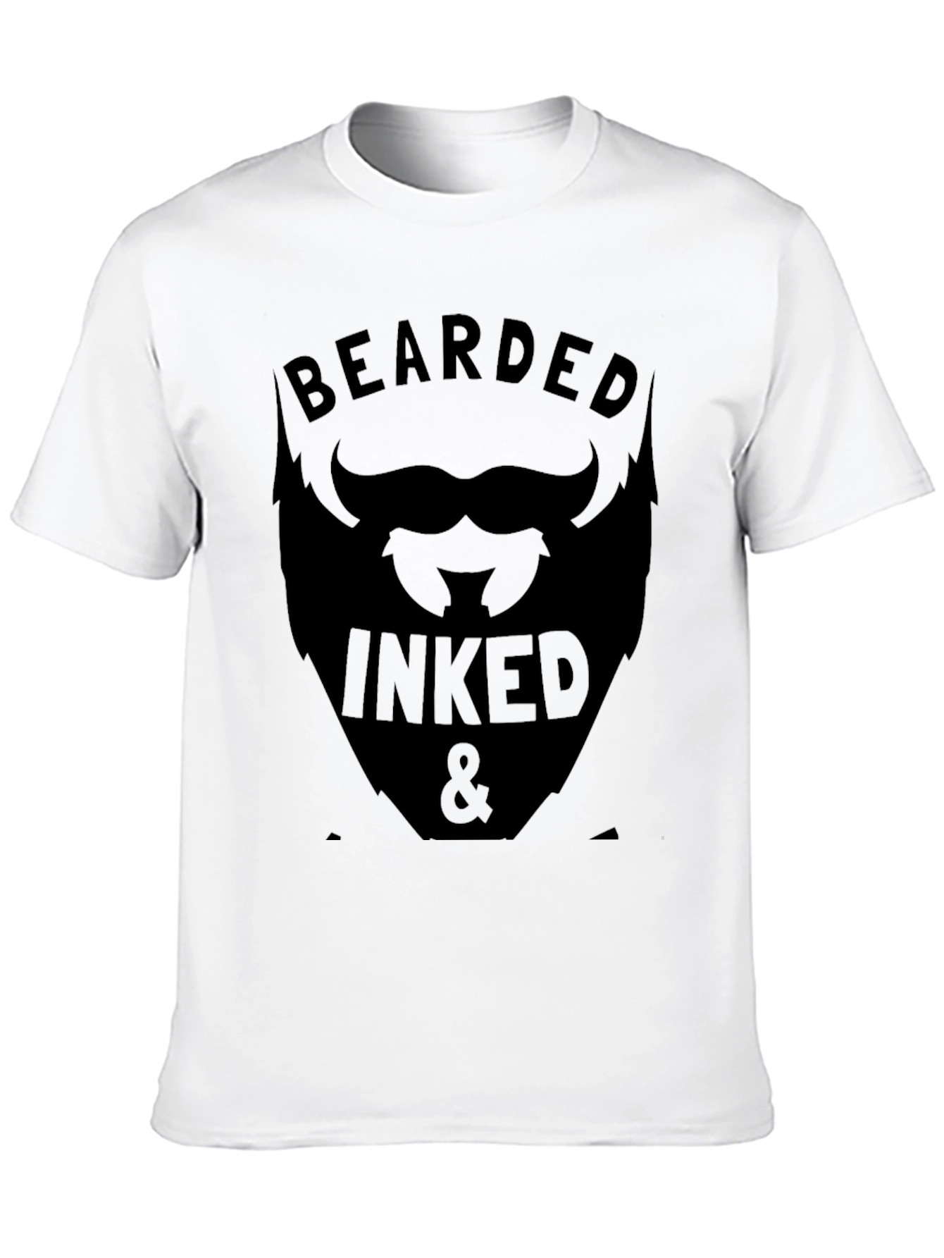Bearded Inked Graphic Tee - Stylish Mens Shirt