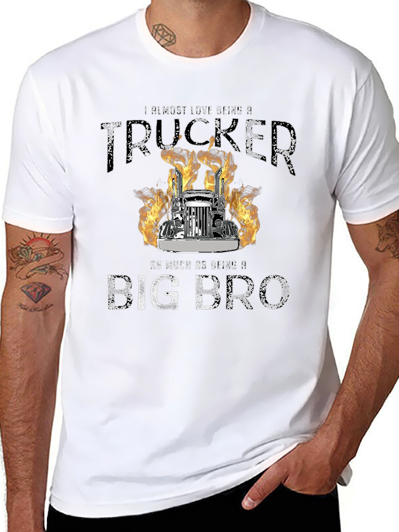 Trucker Big Bro Graphic T-Shirt
