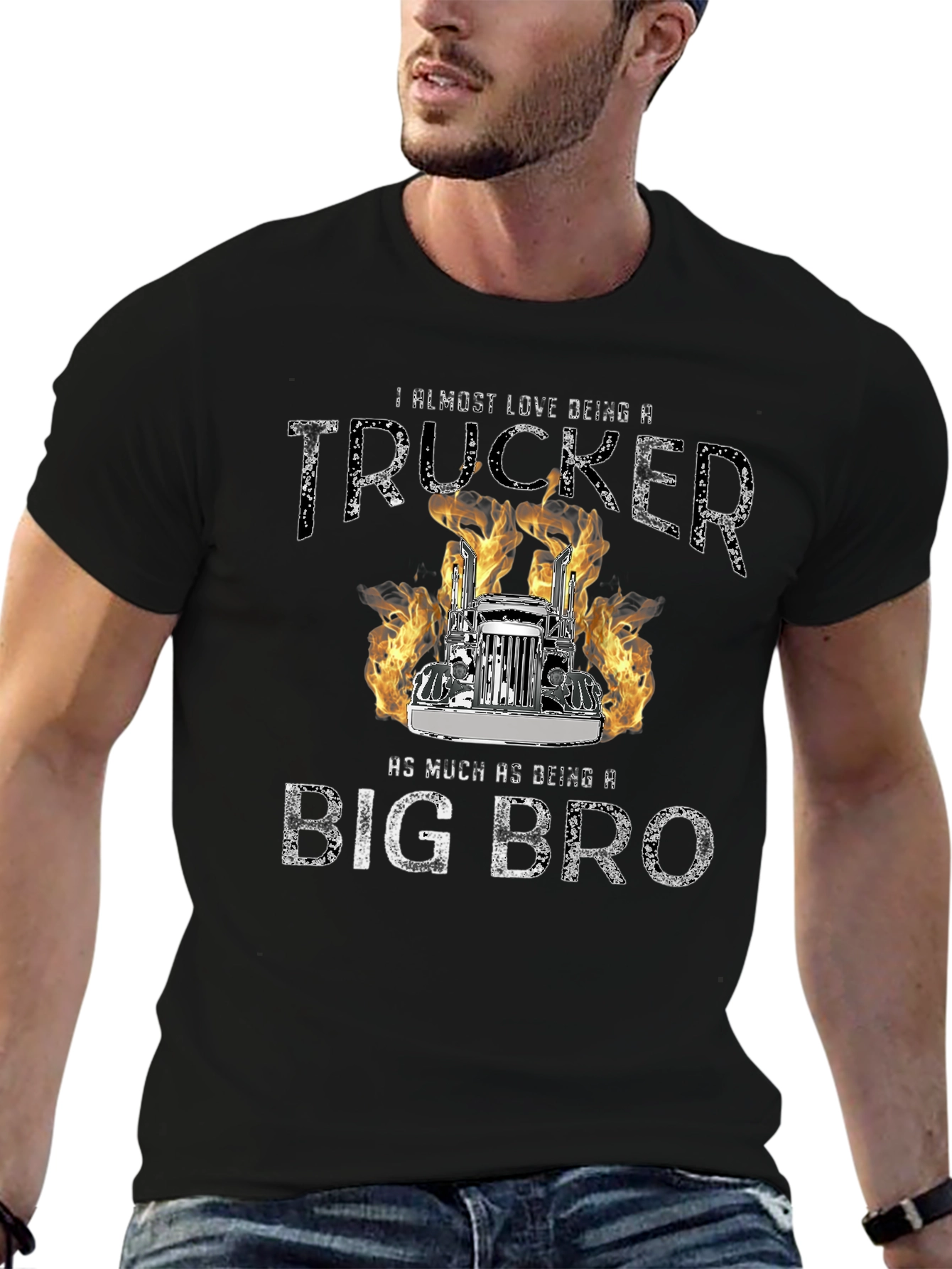 Trucker Big Bro Graphic T-Shirt
