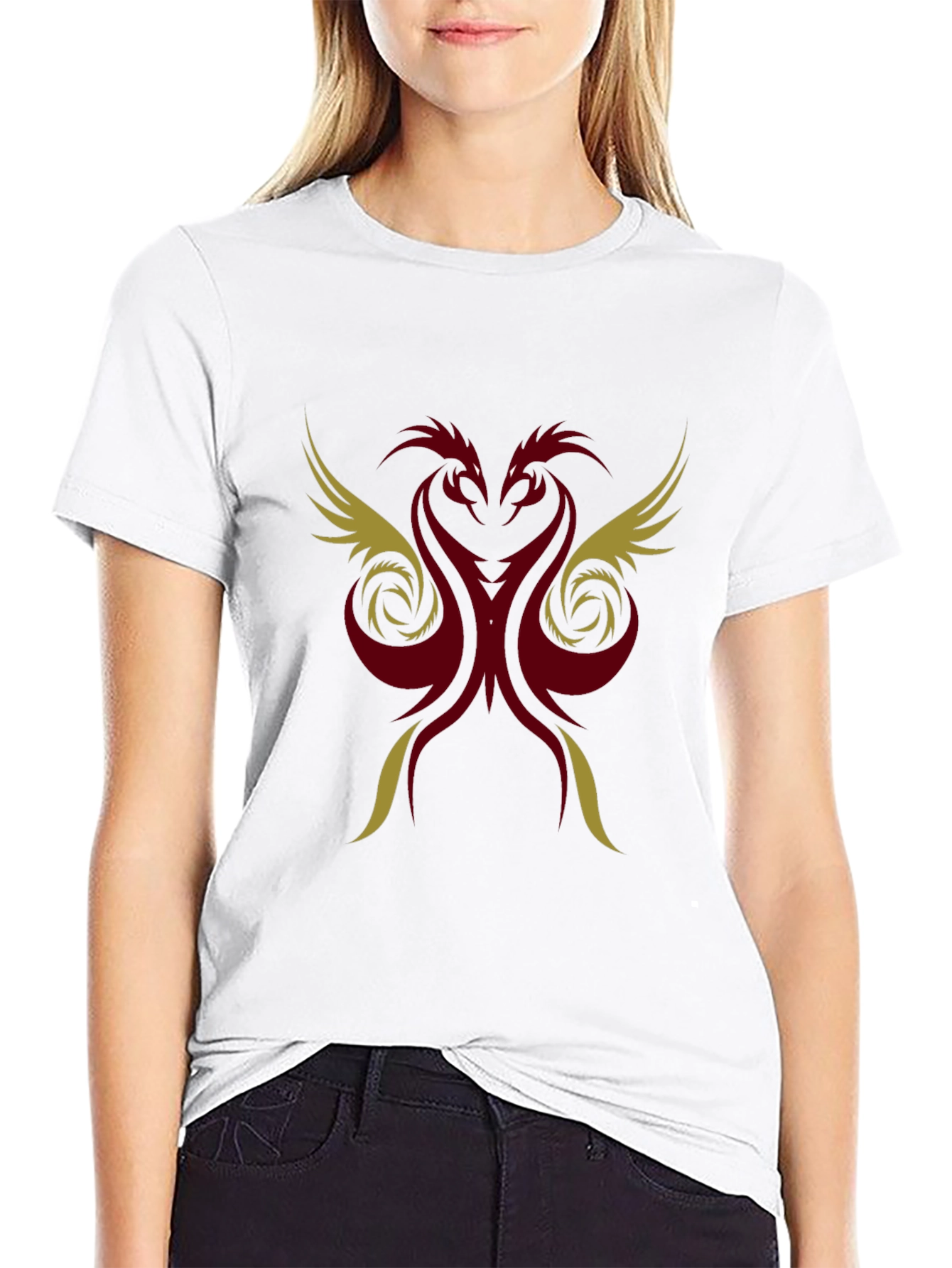 Dual Phoenix Graphic Tee - Bold & Stylish