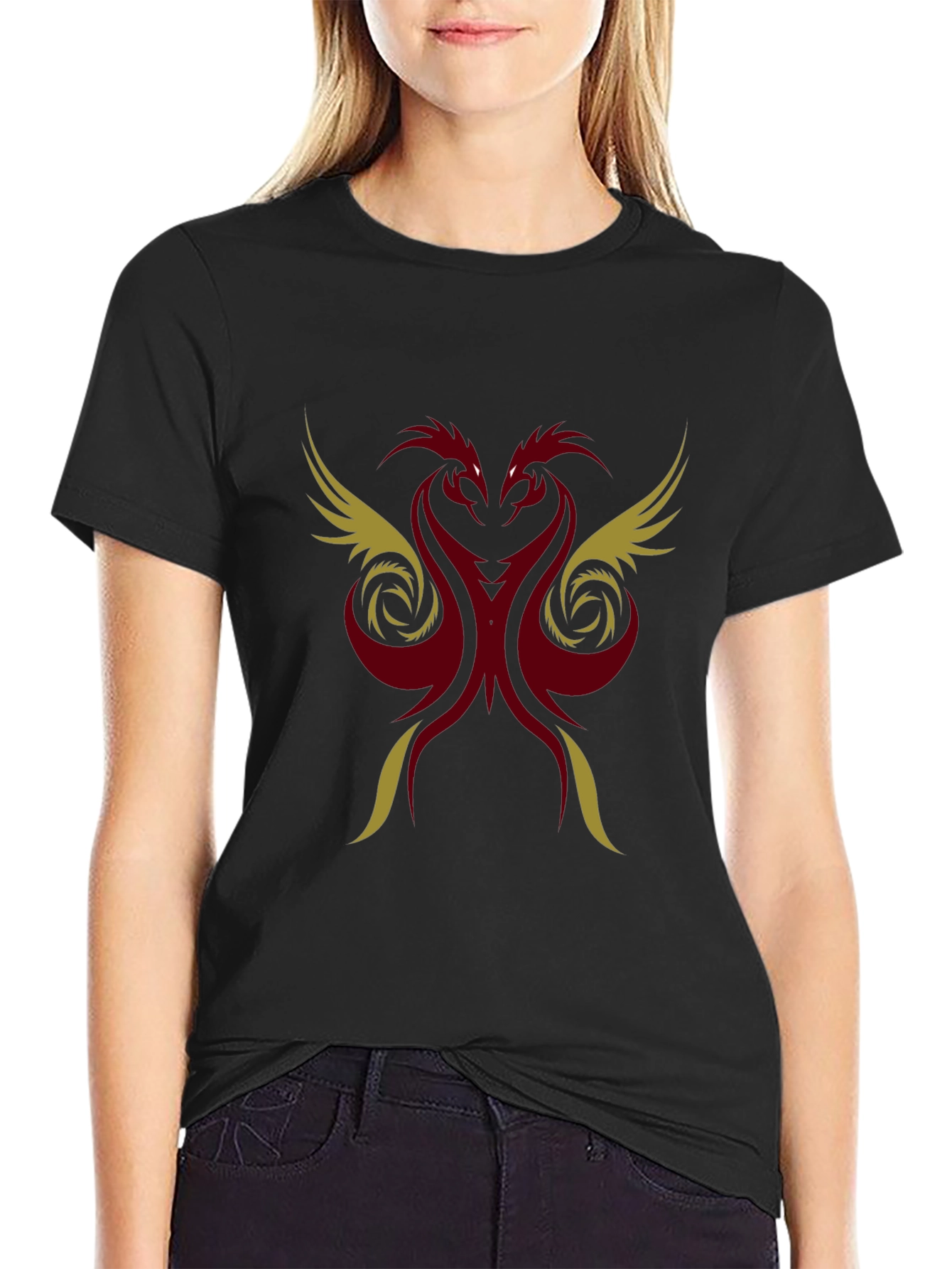 Dual Phoenix Graphic Tee - Bold & Stylish