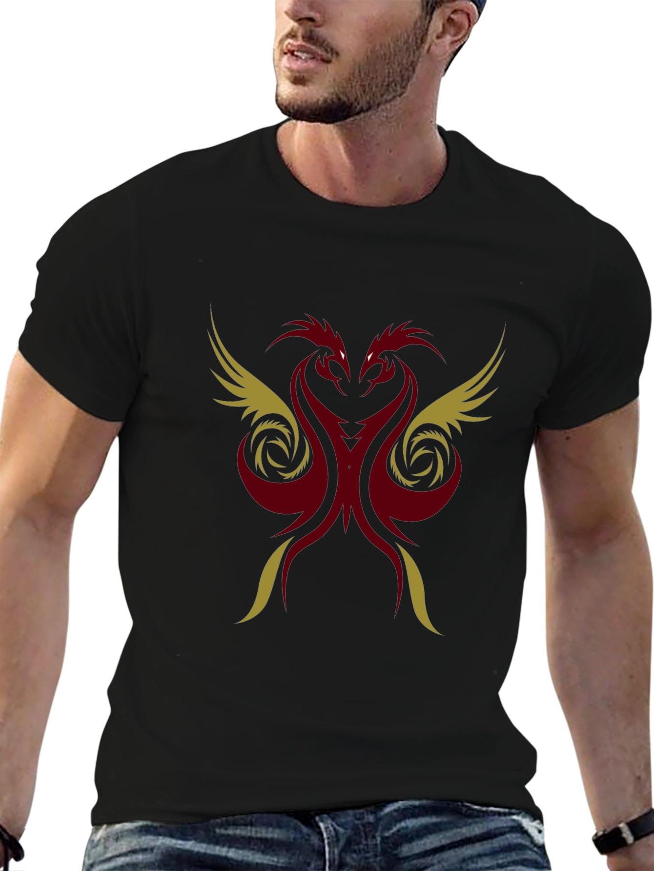 Dual Phoenix Graphic Tee - Bold & Stylish
