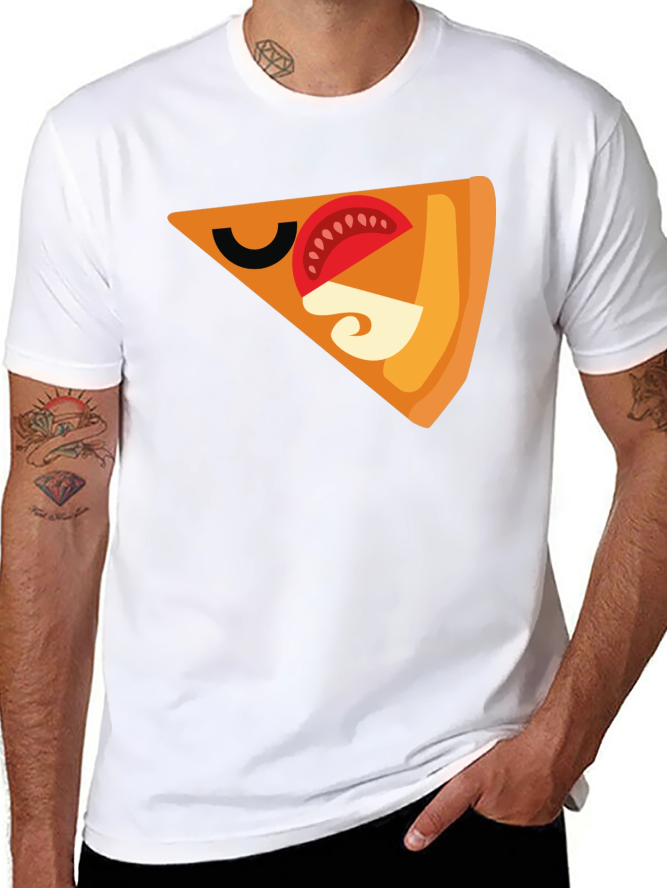 Pizza Slice Graphic Tee - Funny Food Shirt