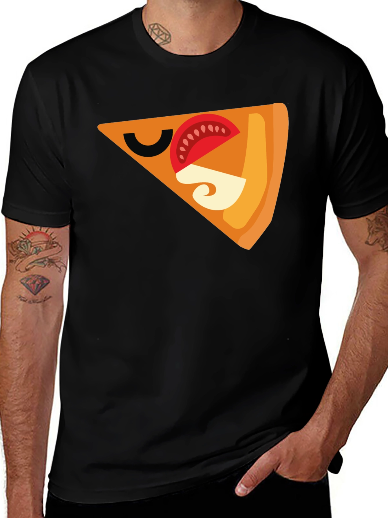 Pizza Slice Graphic Tee - Funny Food Shirt