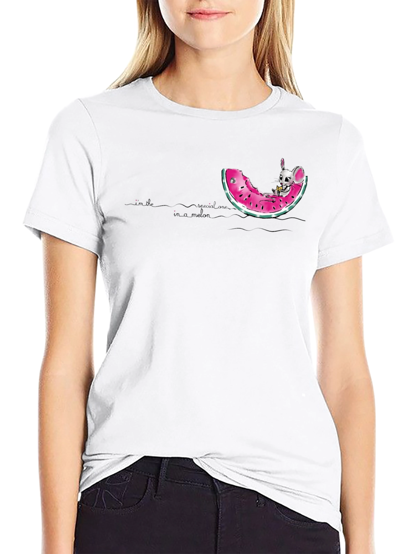 Melon Bunny Graphic T-Shirt