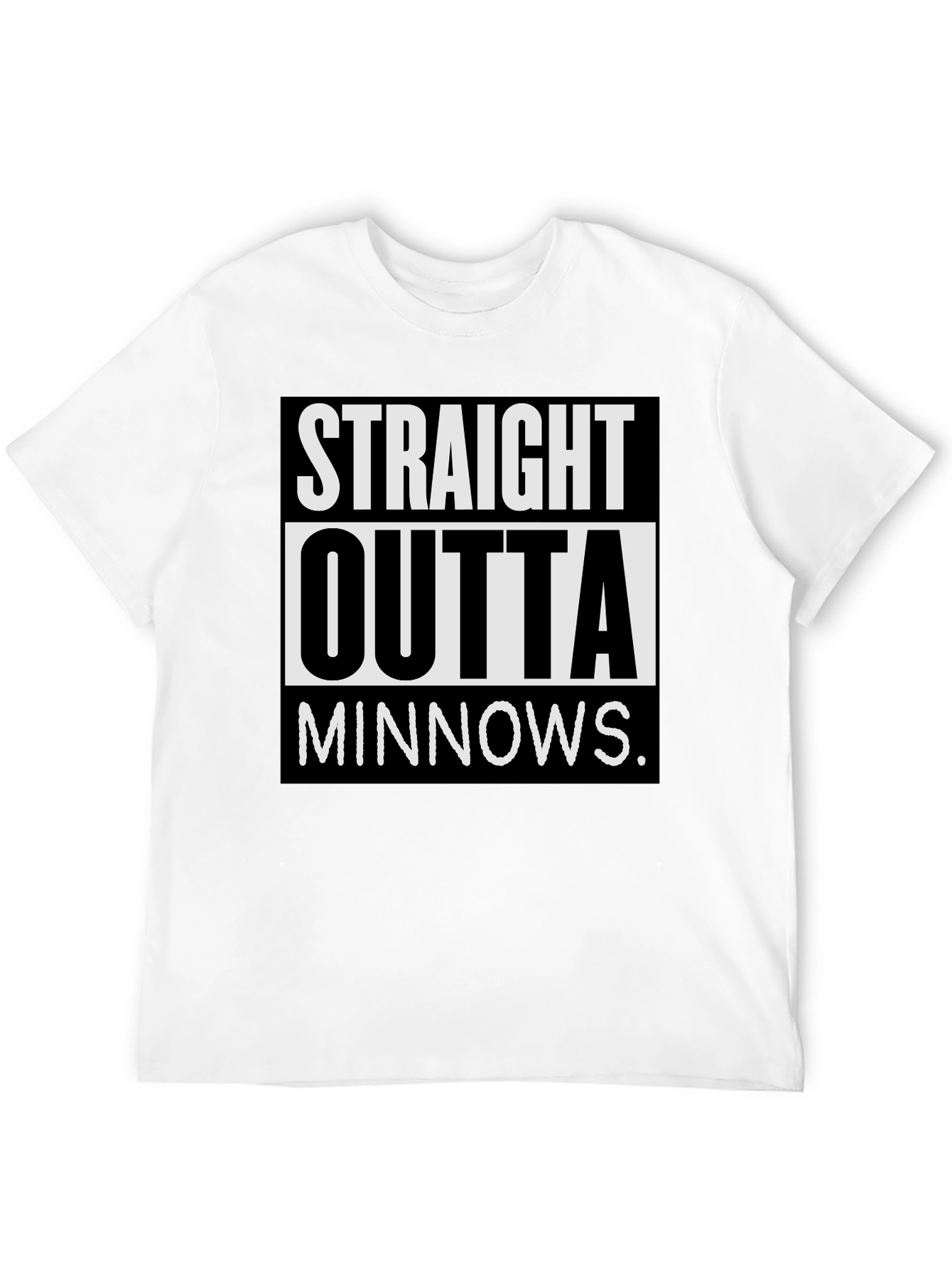 Straight Outta Minnows Black T-Shirt