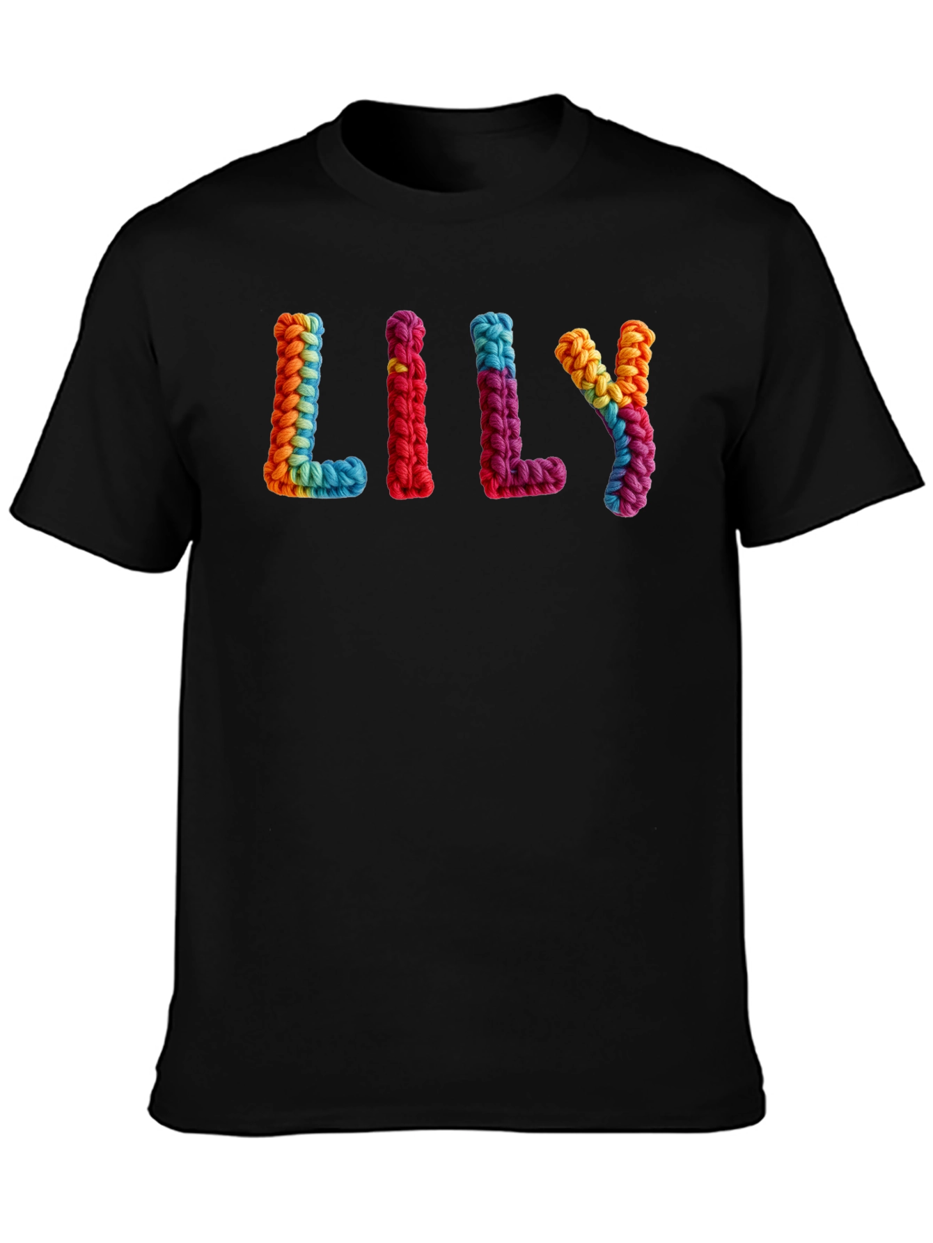 Lily Rainbow Knit Letter T-Shirt - Unisex