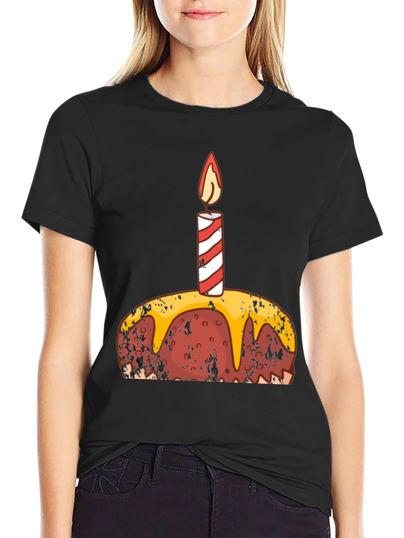 Birthday Cake Graphic Tee - Black