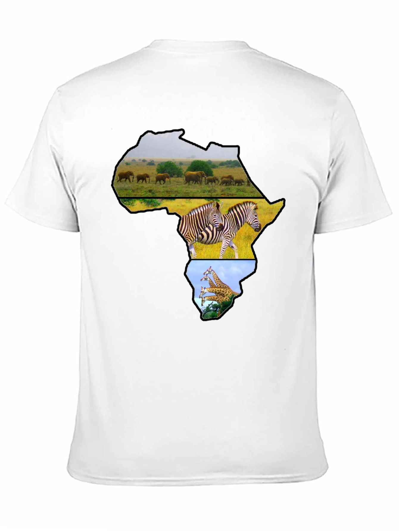 Africa Continent Wildlife Graphic T-Shirt