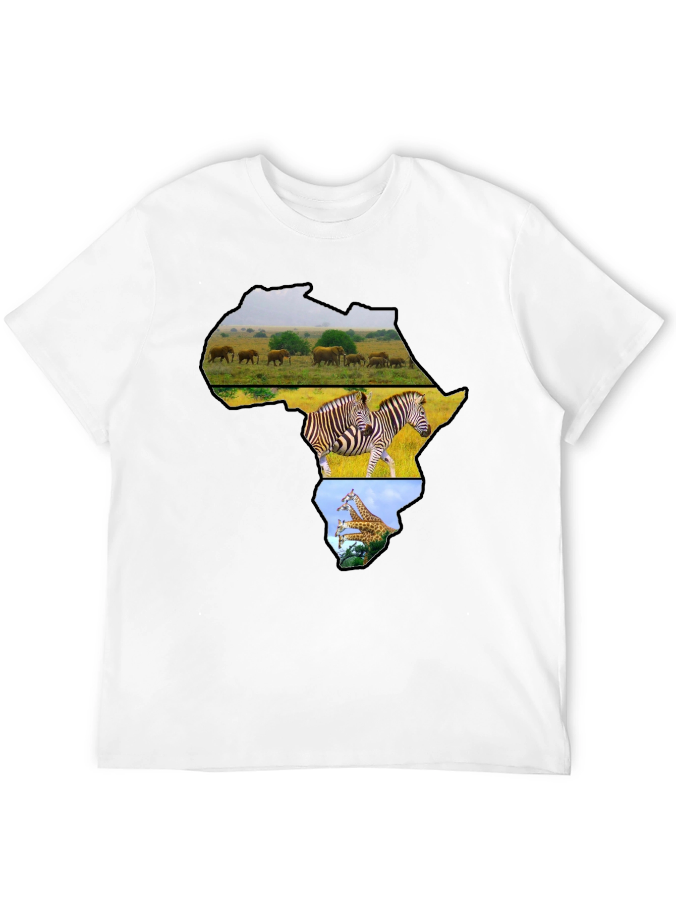 Africa Continent Wildlife Graphic T-Shirt