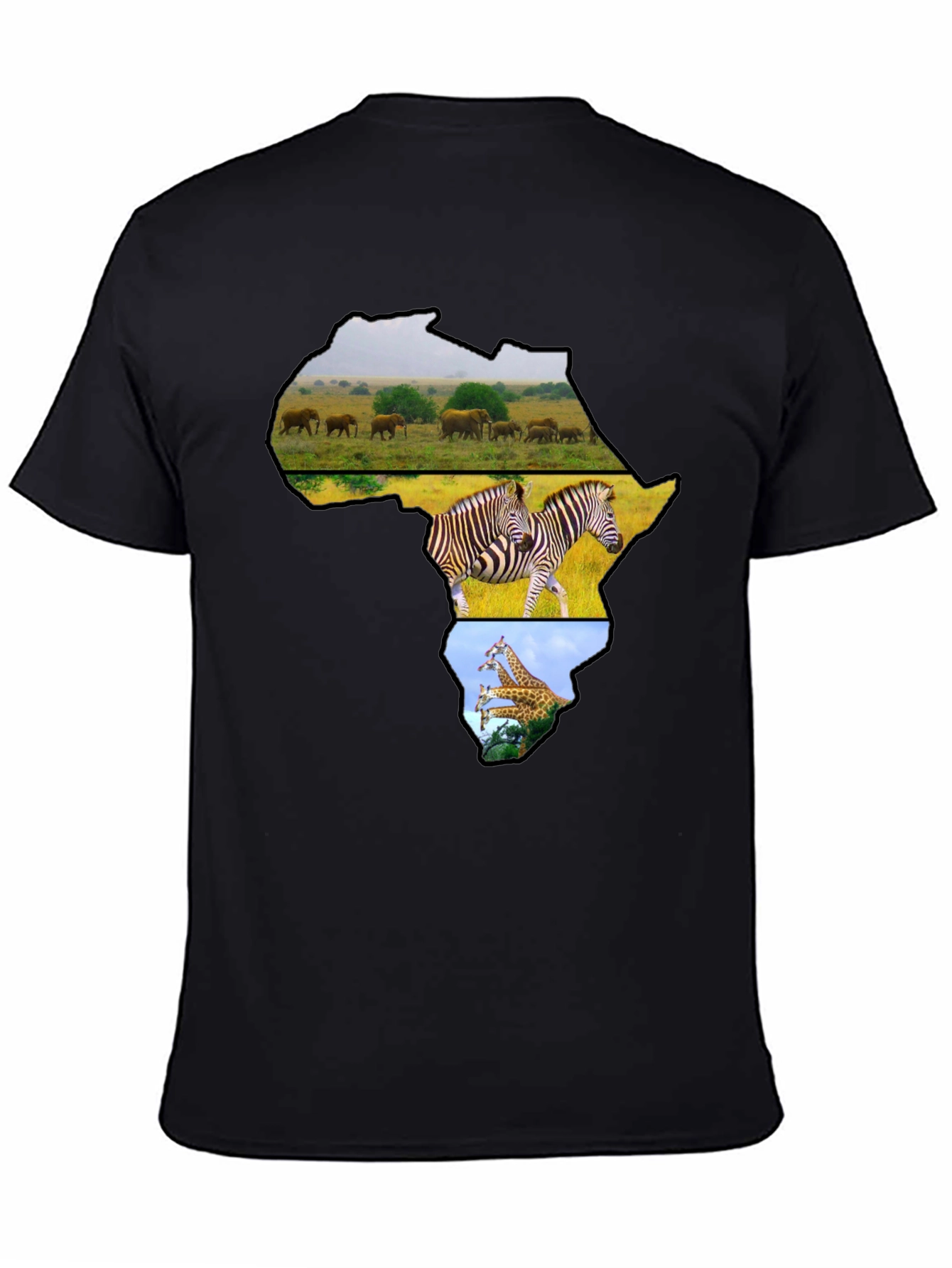 Africa Continent Wildlife Graphic T-Shirt