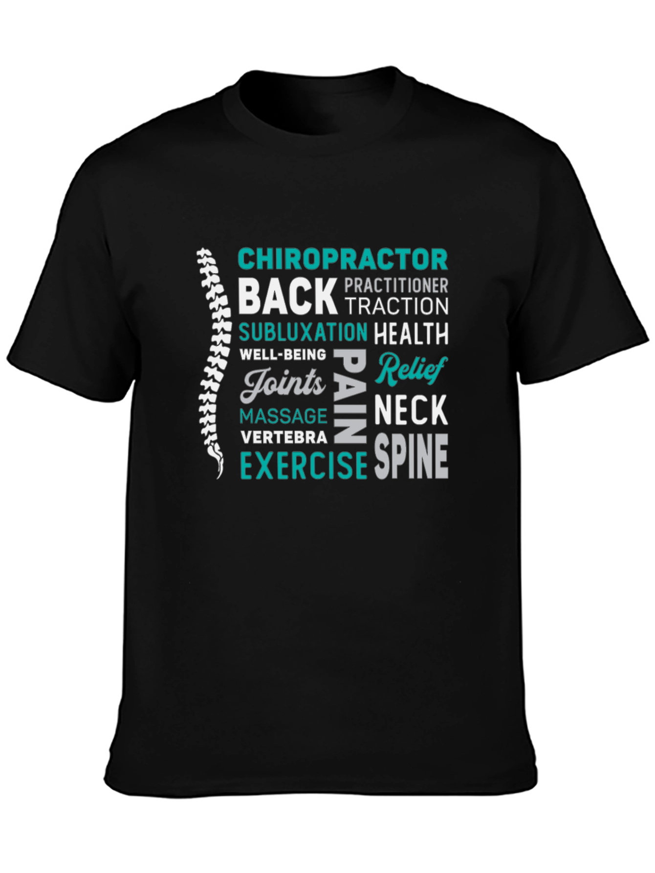 Chiropractor Word Art Graphic T-Shirt