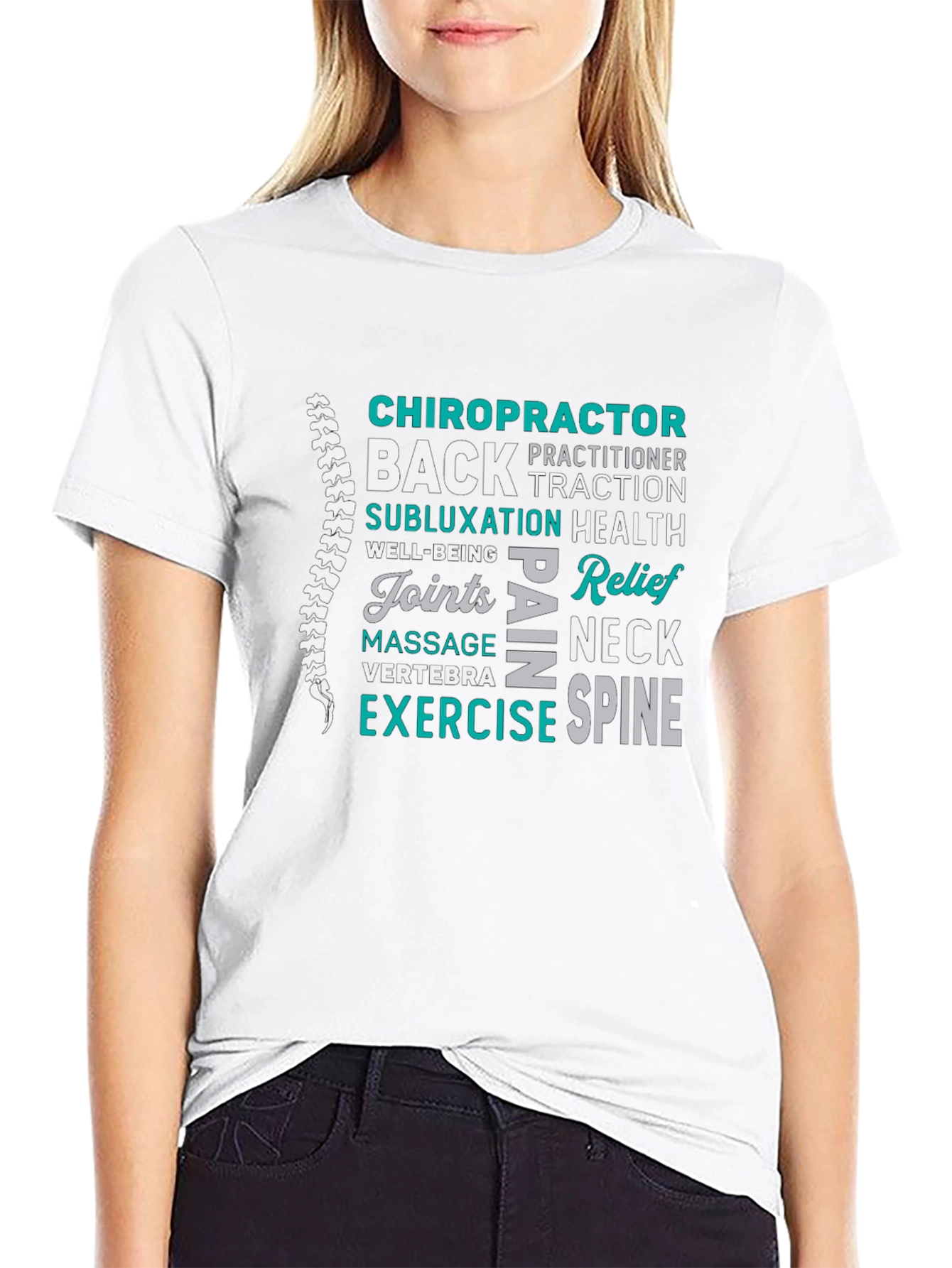 Chiropractor Word Art Graphic T-Shirt