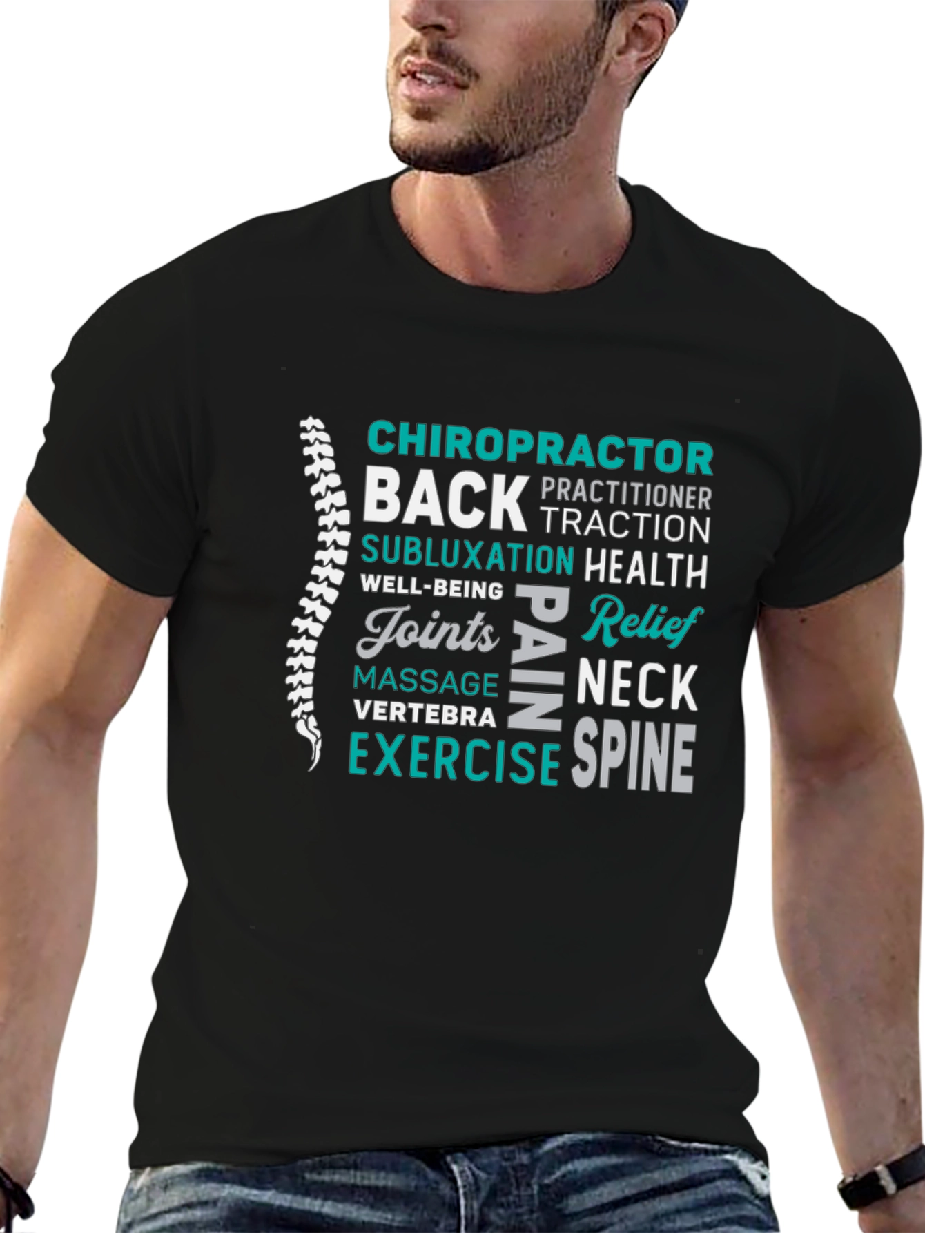 Chiropractor Word Art Graphic T-Shirt