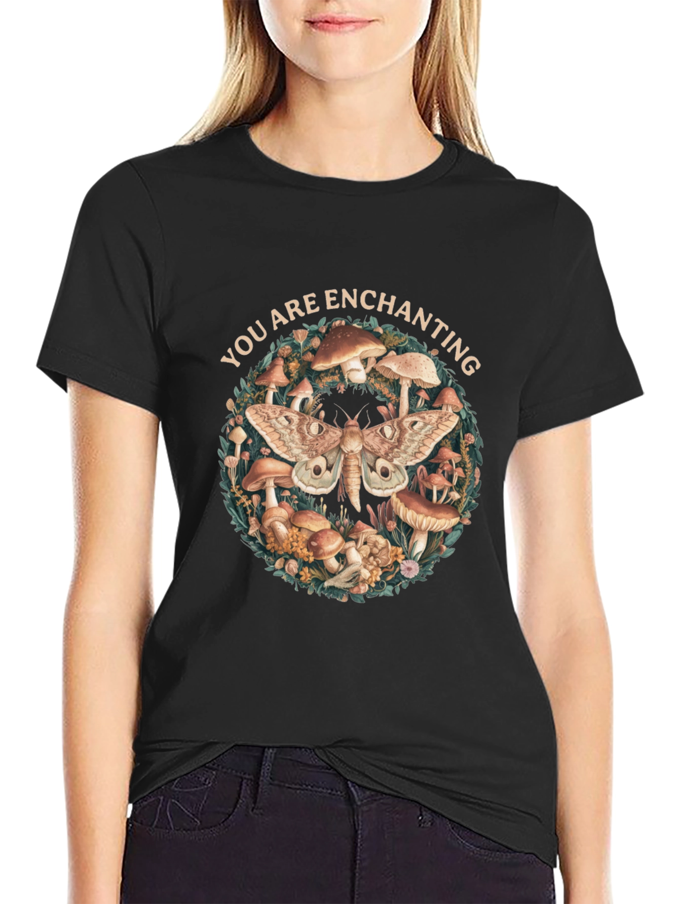 Enchanting Moth & Mushroom T-Shirt
