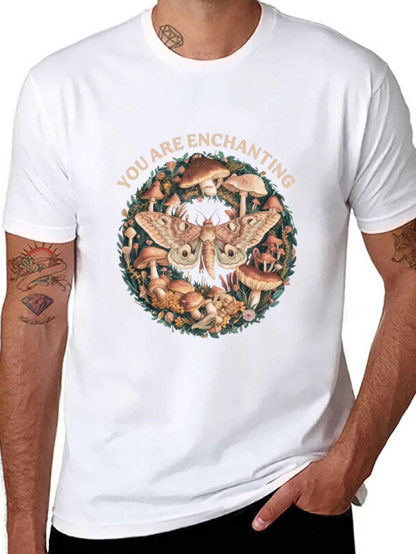 Enchanting Moth & Mushroom T-Shirt
