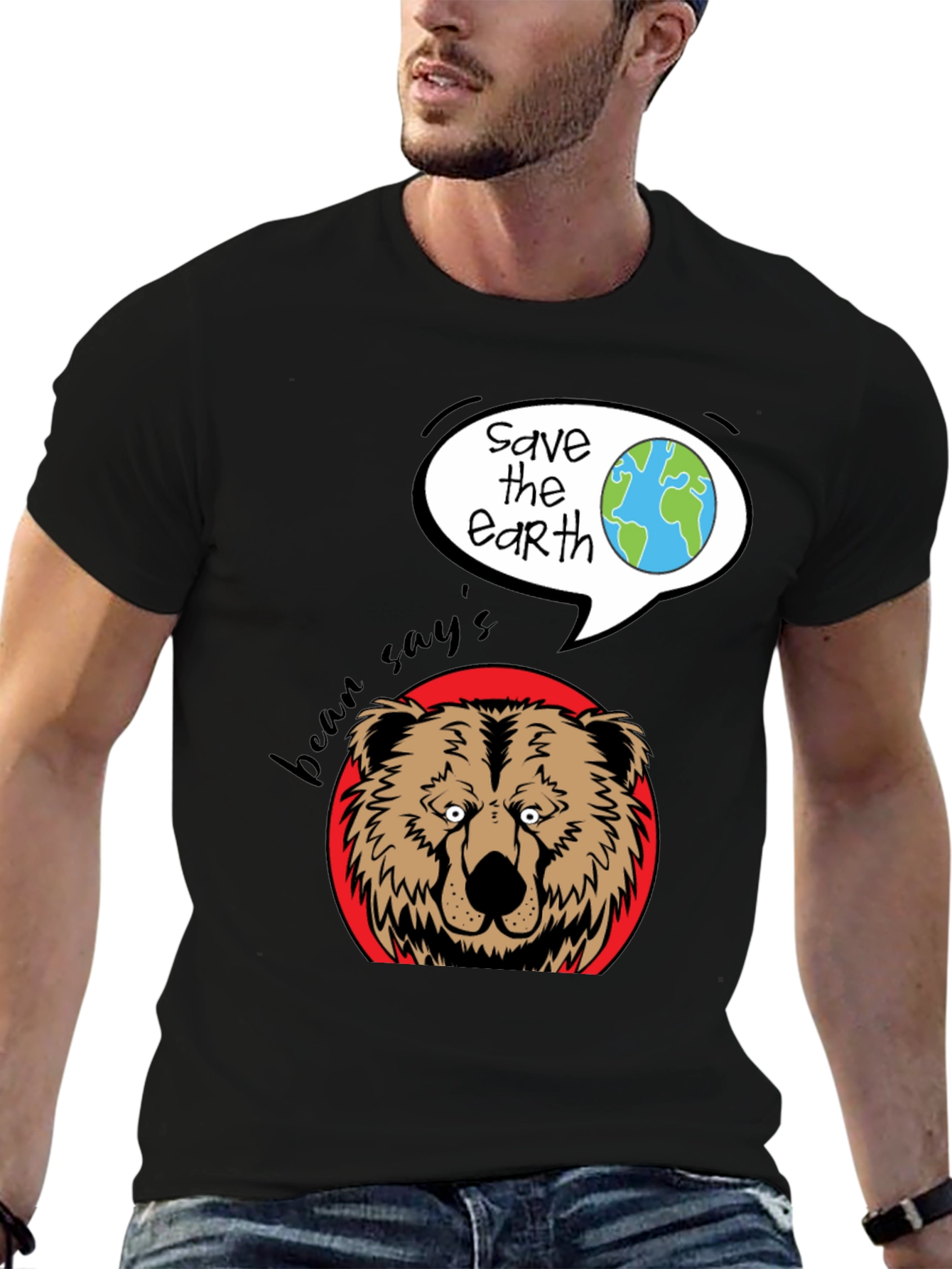 Bean Says Save the Earth Graphic T-Shirt
