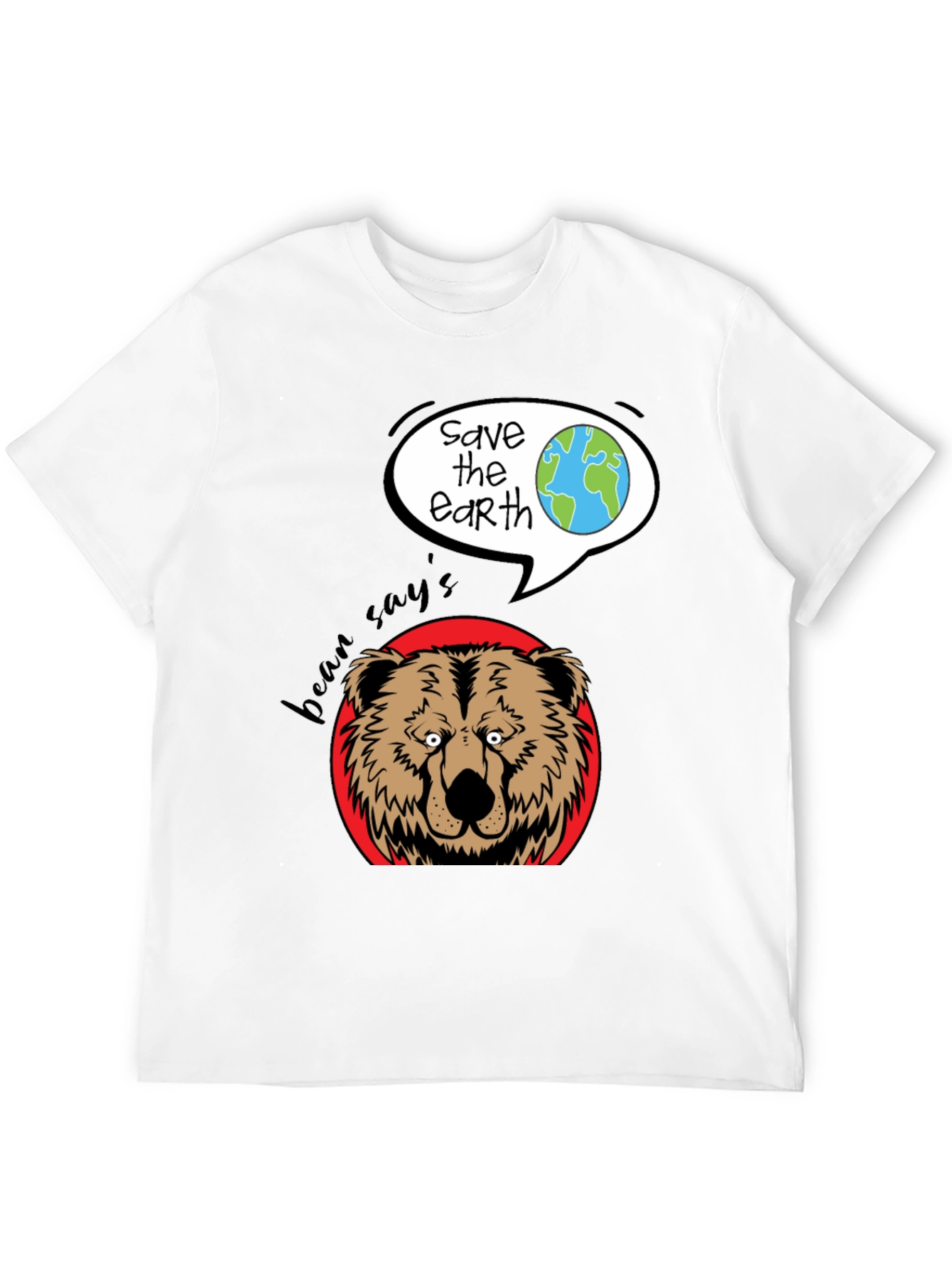 Bean Says Save the Earth Graphic T-Shirt