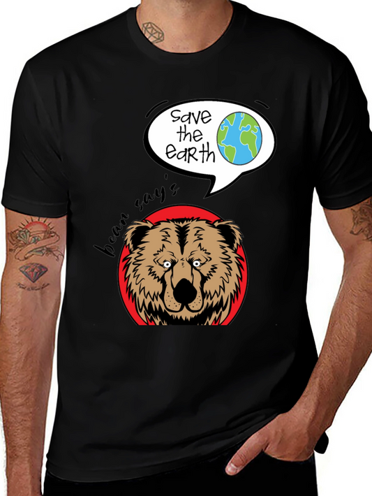 Bean Says Save the Earth Graphic T-Shirt
