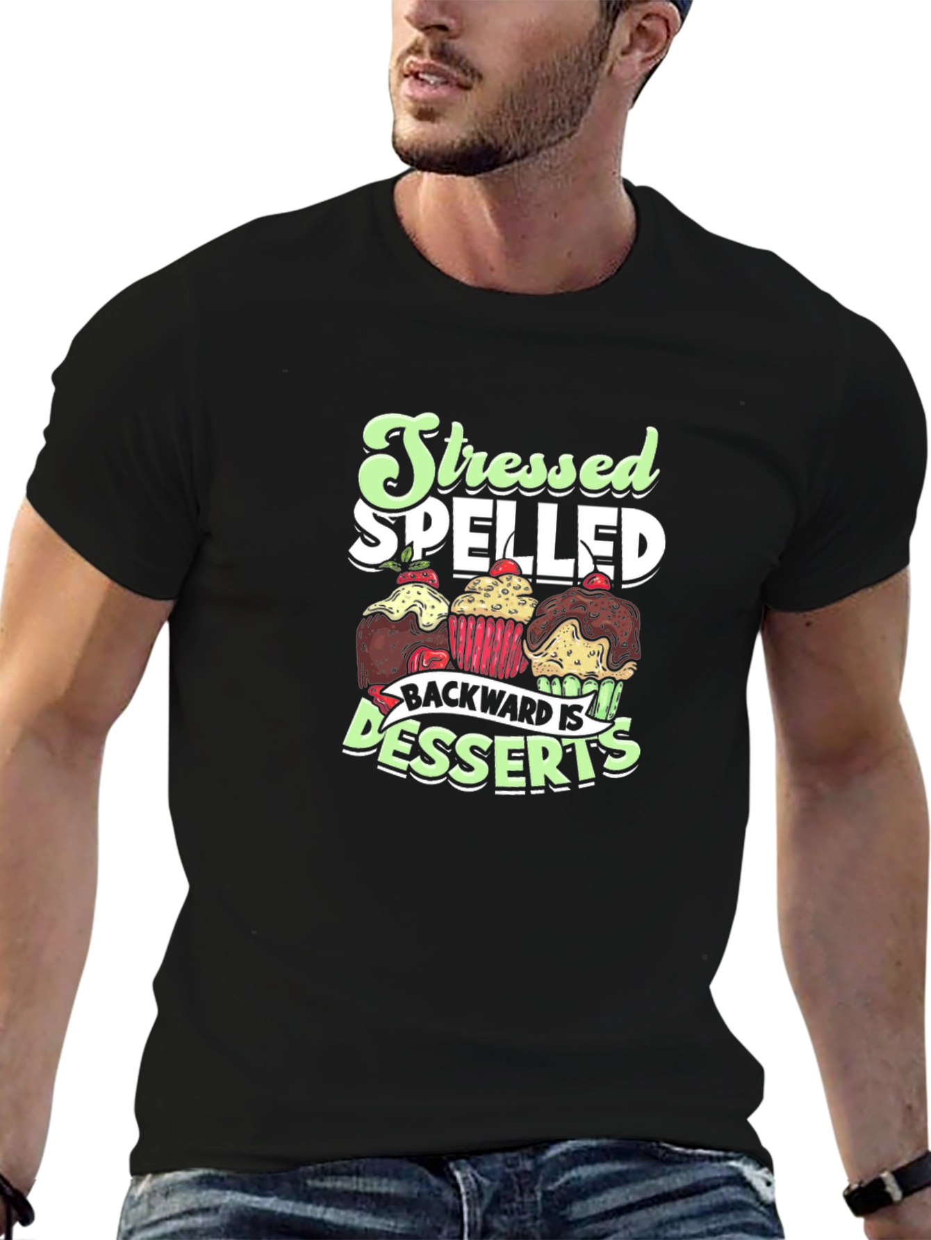 Stressed Spelled Backward is Desserts Graphic Tee