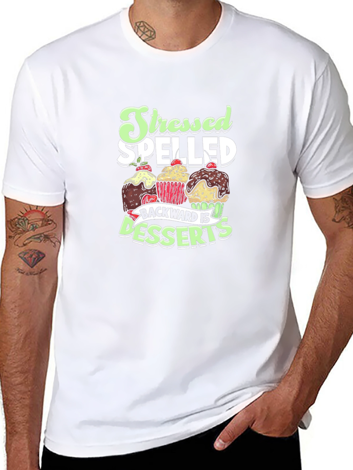 Stressed Spelled Backward is Desserts Graphic Tee