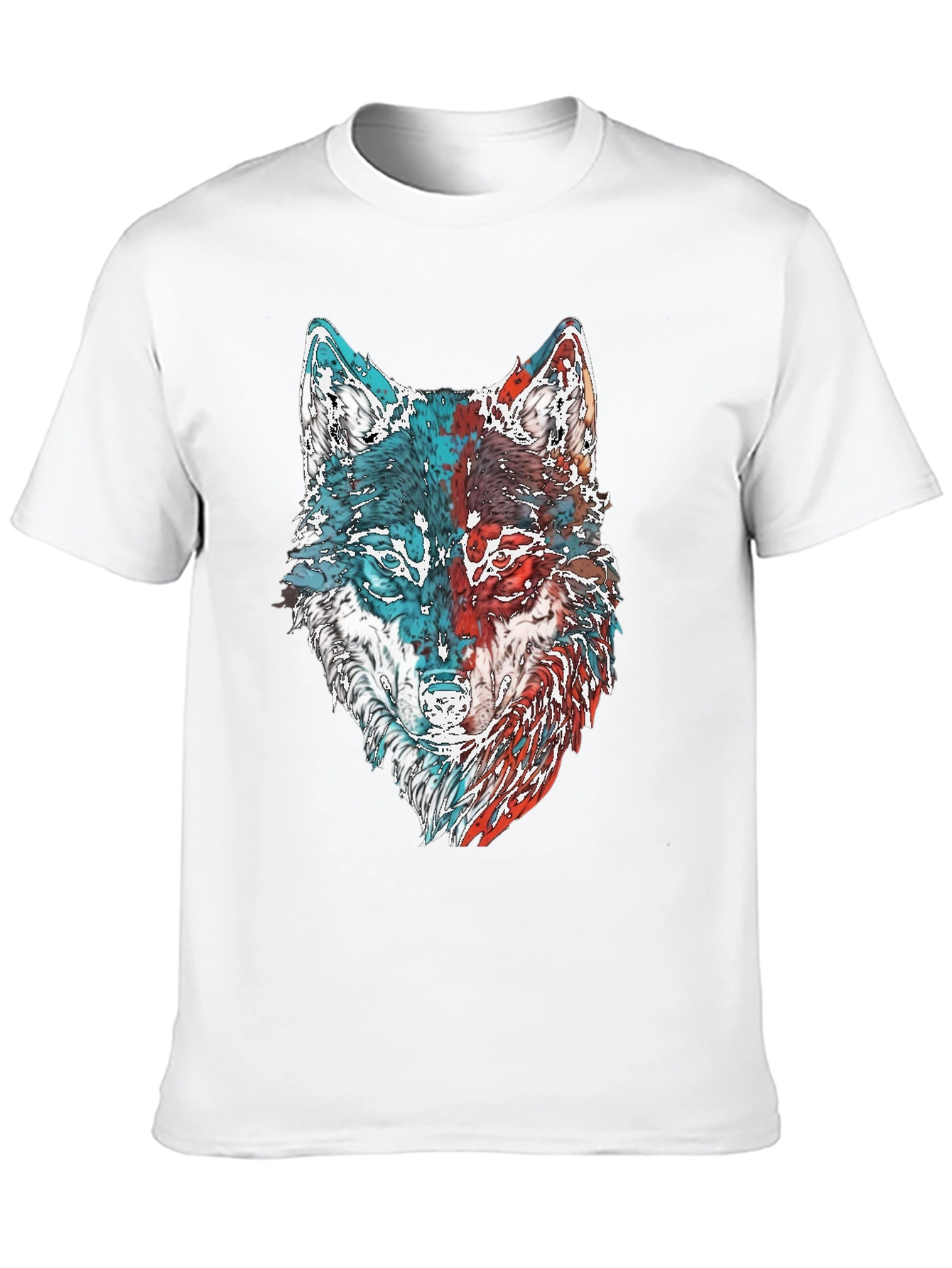 Wolf Graphic Print Mens T-Shirt