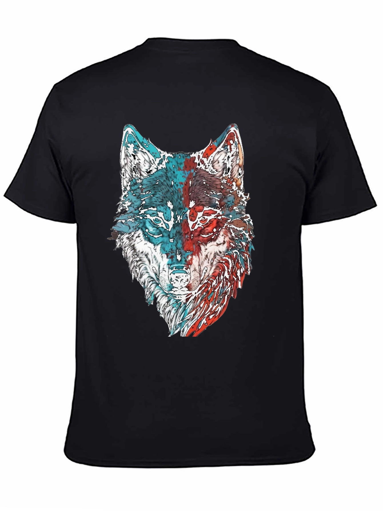 Wolf Graphic Print Mens T-Shirt