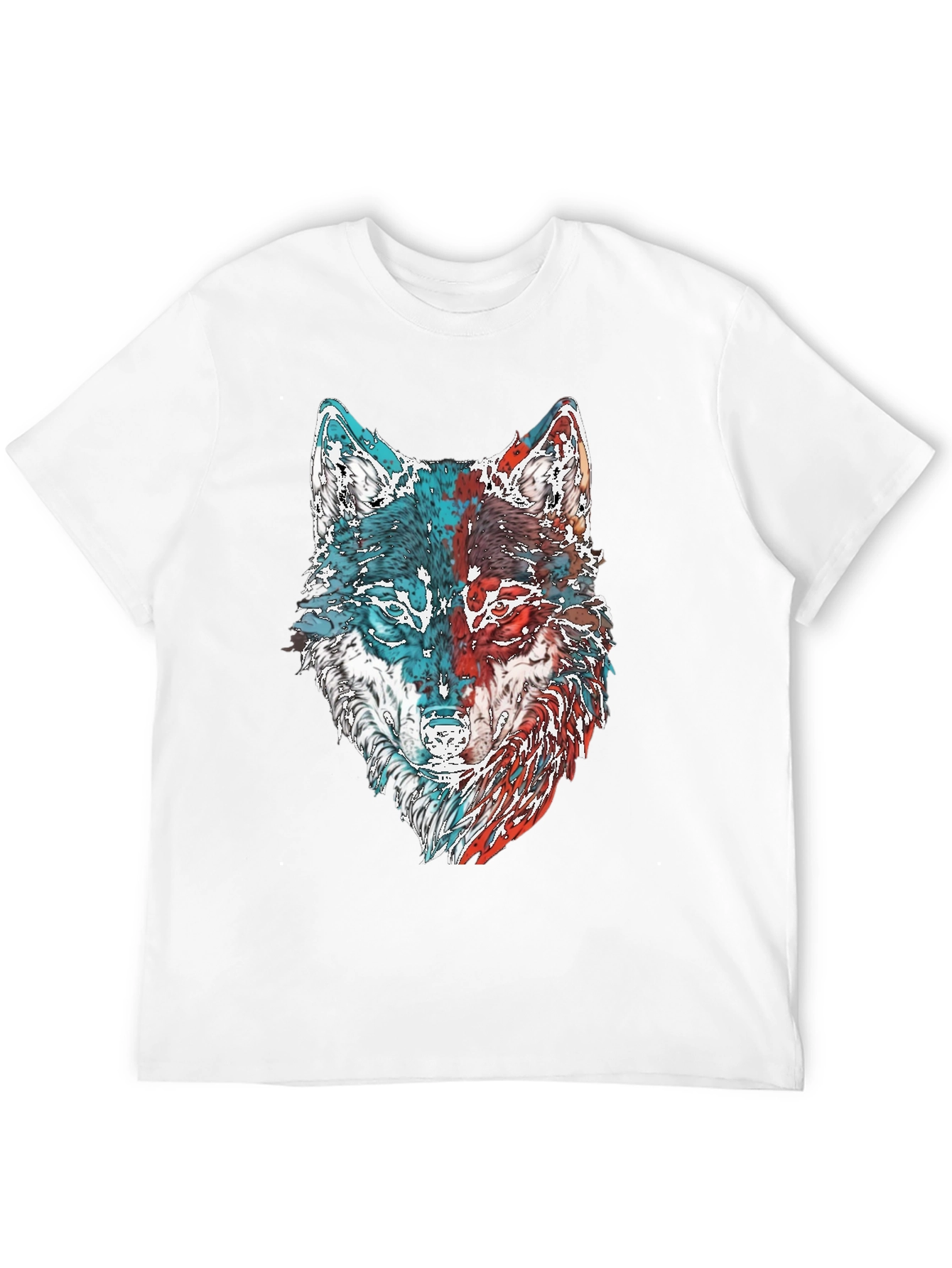 Wolf Graphic Print Mens T-Shirt