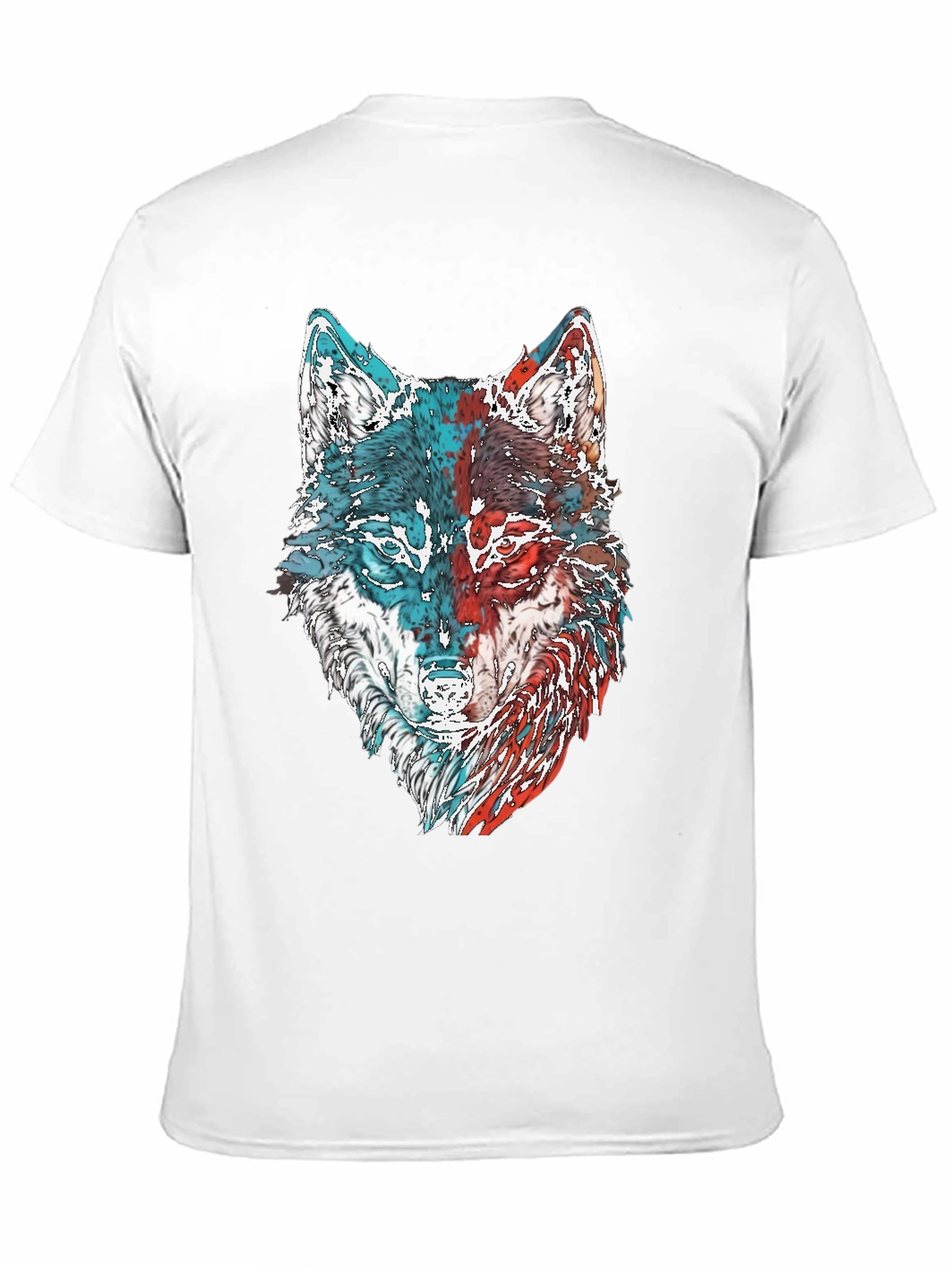 Wolf Graphic Print Mens T-Shirt