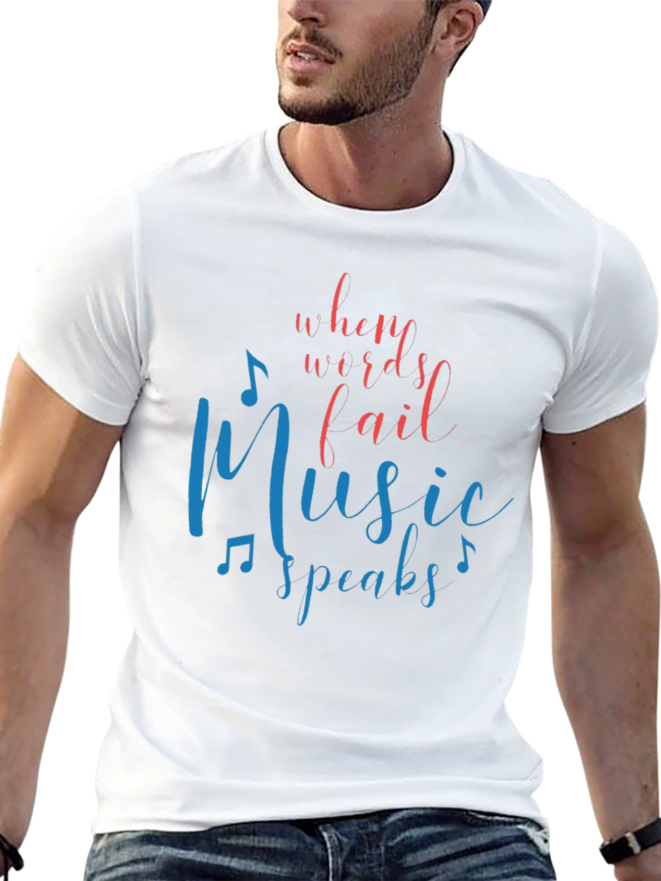 Music Speaks Graphic Tee - Unisex T-Shirt