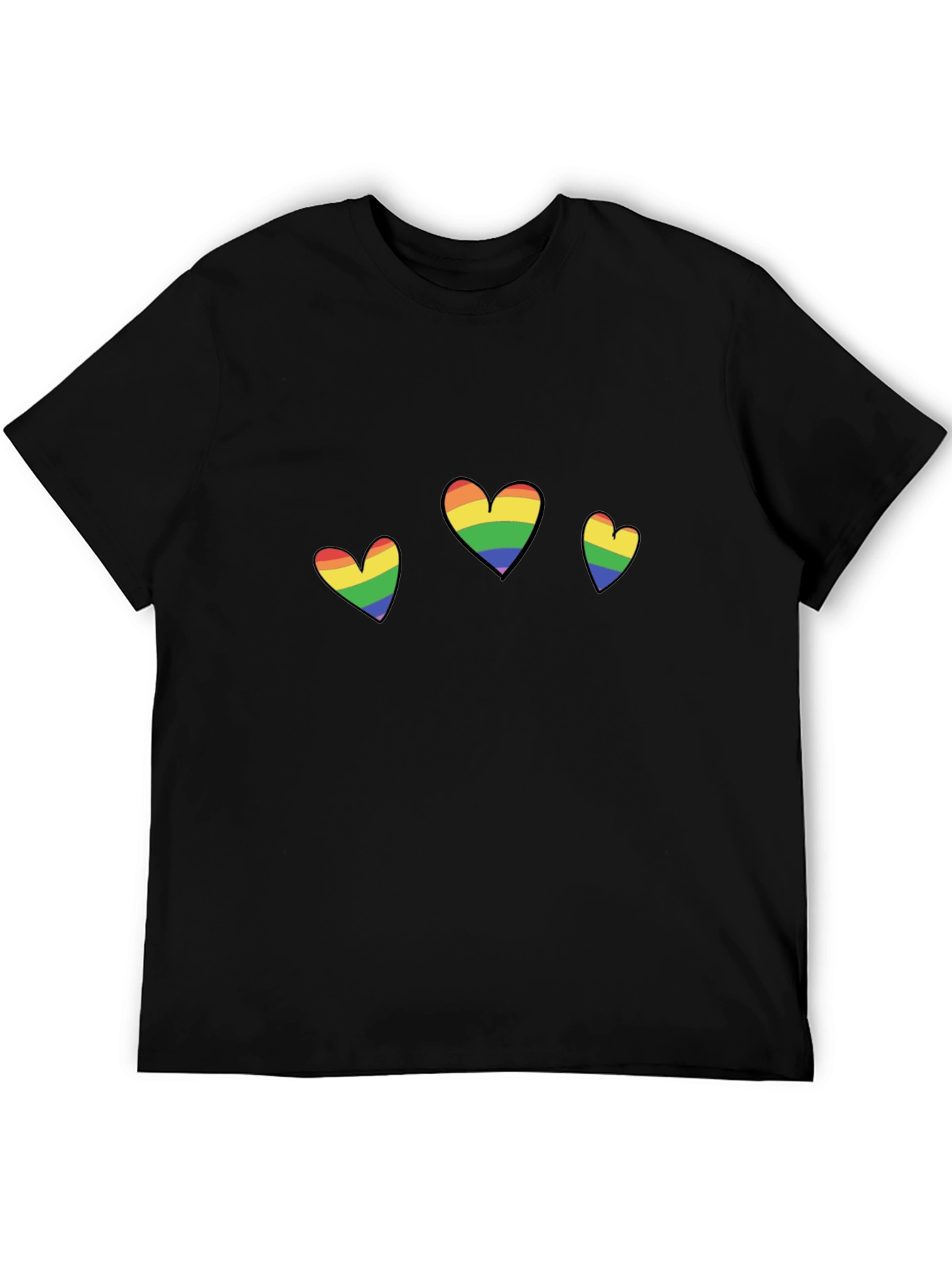 Rainbow Hearts Graphic Tee - Pride T-Shirt
