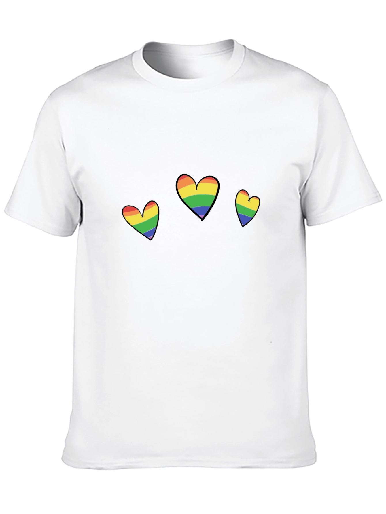 Rainbow Hearts Graphic Tee - Pride T-Shirt