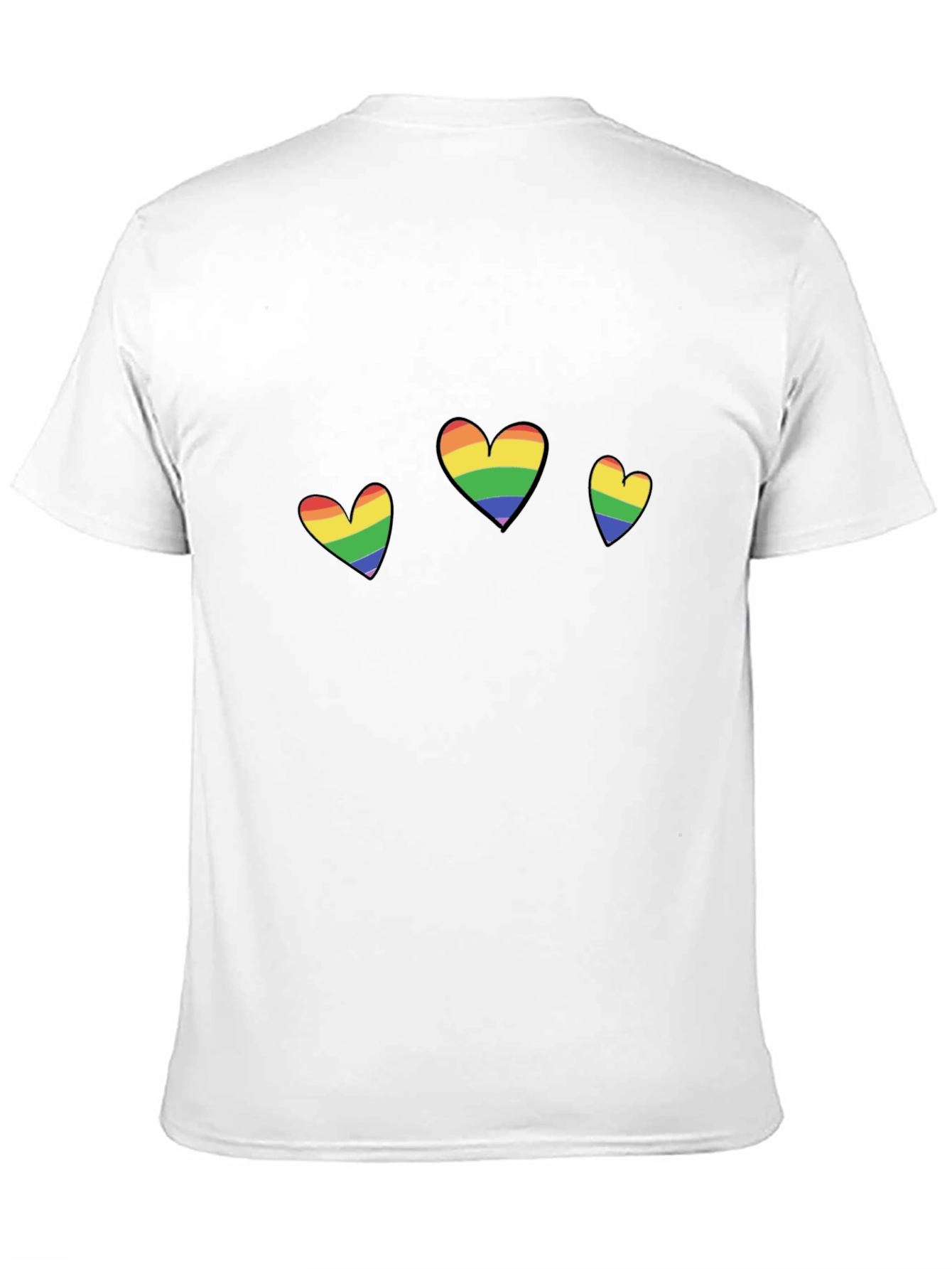 Rainbow Hearts Graphic Tee - Pride T-Shirt