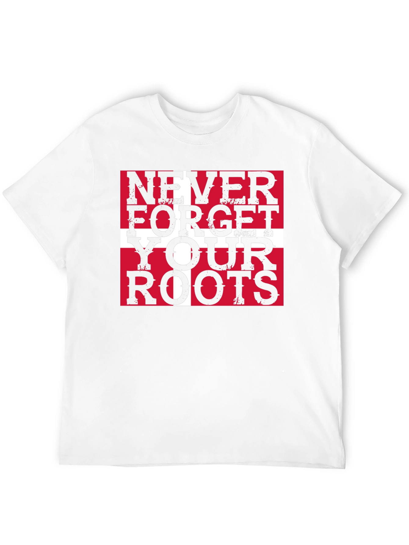 Never Forget Your Roots Denmark Flag T-Shirt