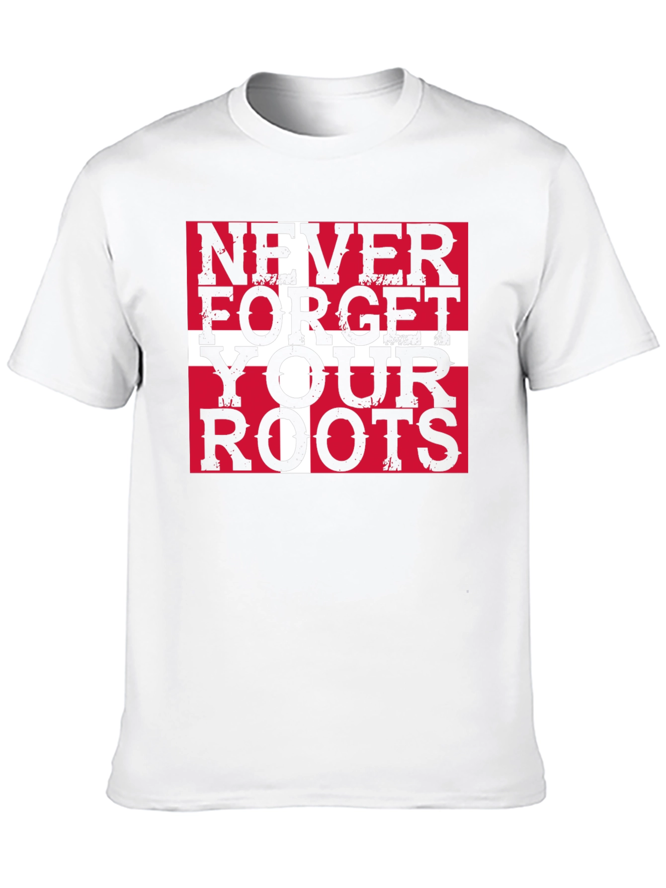 Never Forget Your Roots Denmark Flag T-Shirt