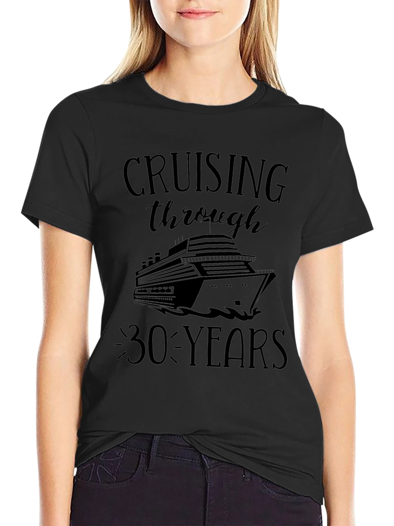 Cruising Through 30 Years Black T-Shirt