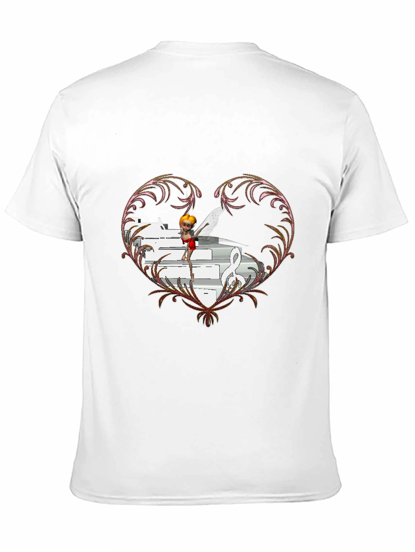 Musical Heart Graphic Tee - Unique Design
