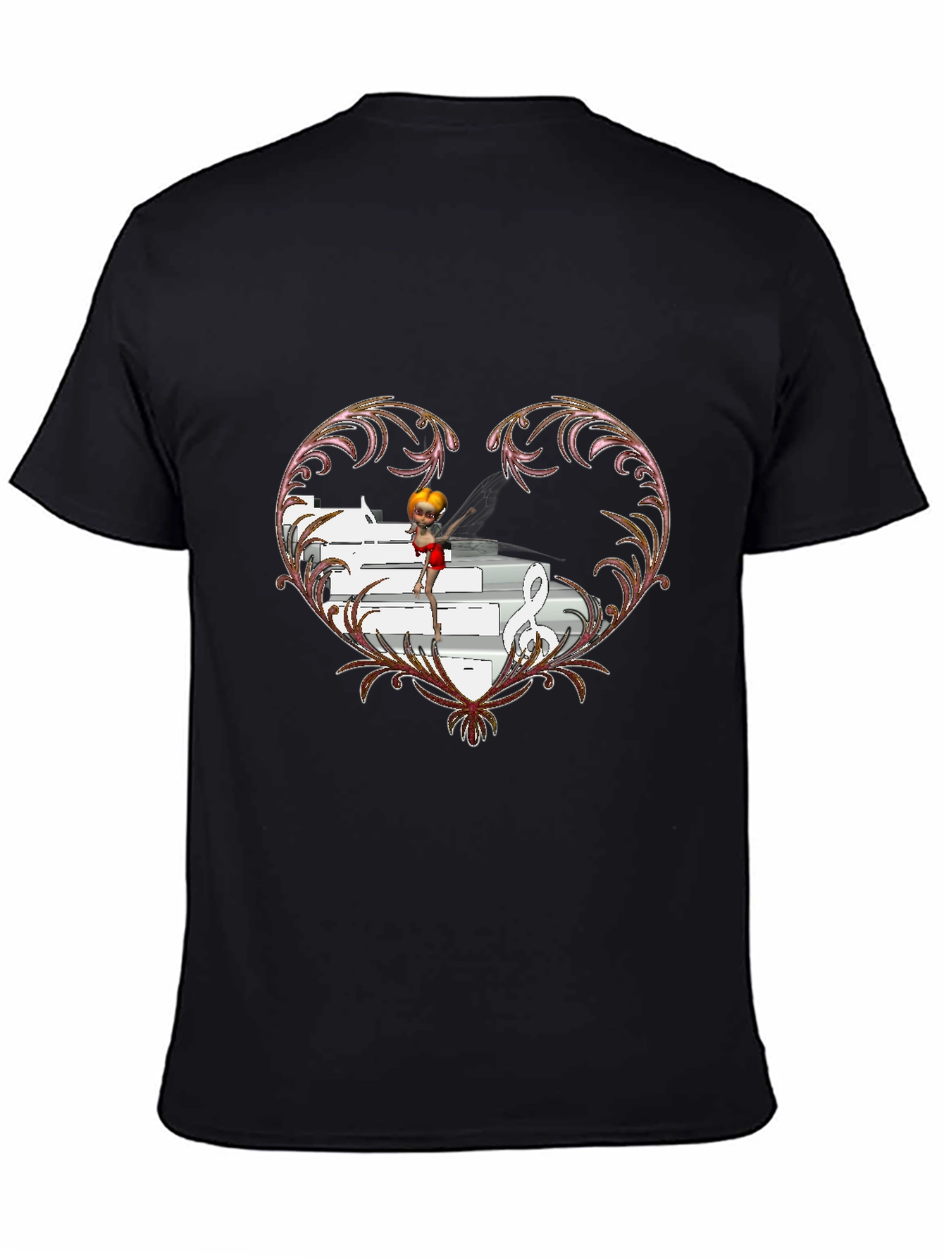 Musical Heart Graphic Tee - Unique Design
