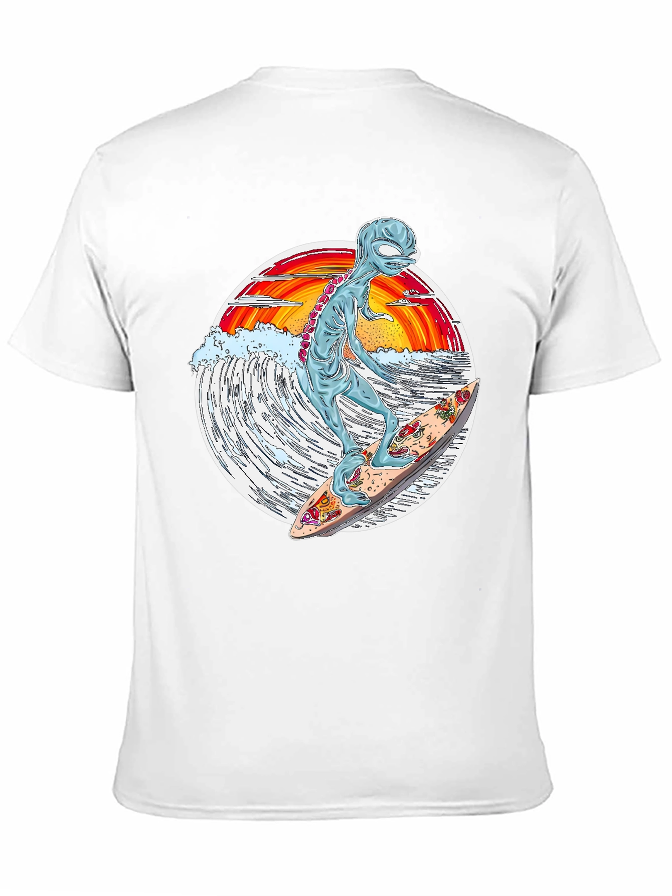 Alien Surfing Graphic T-Shirt